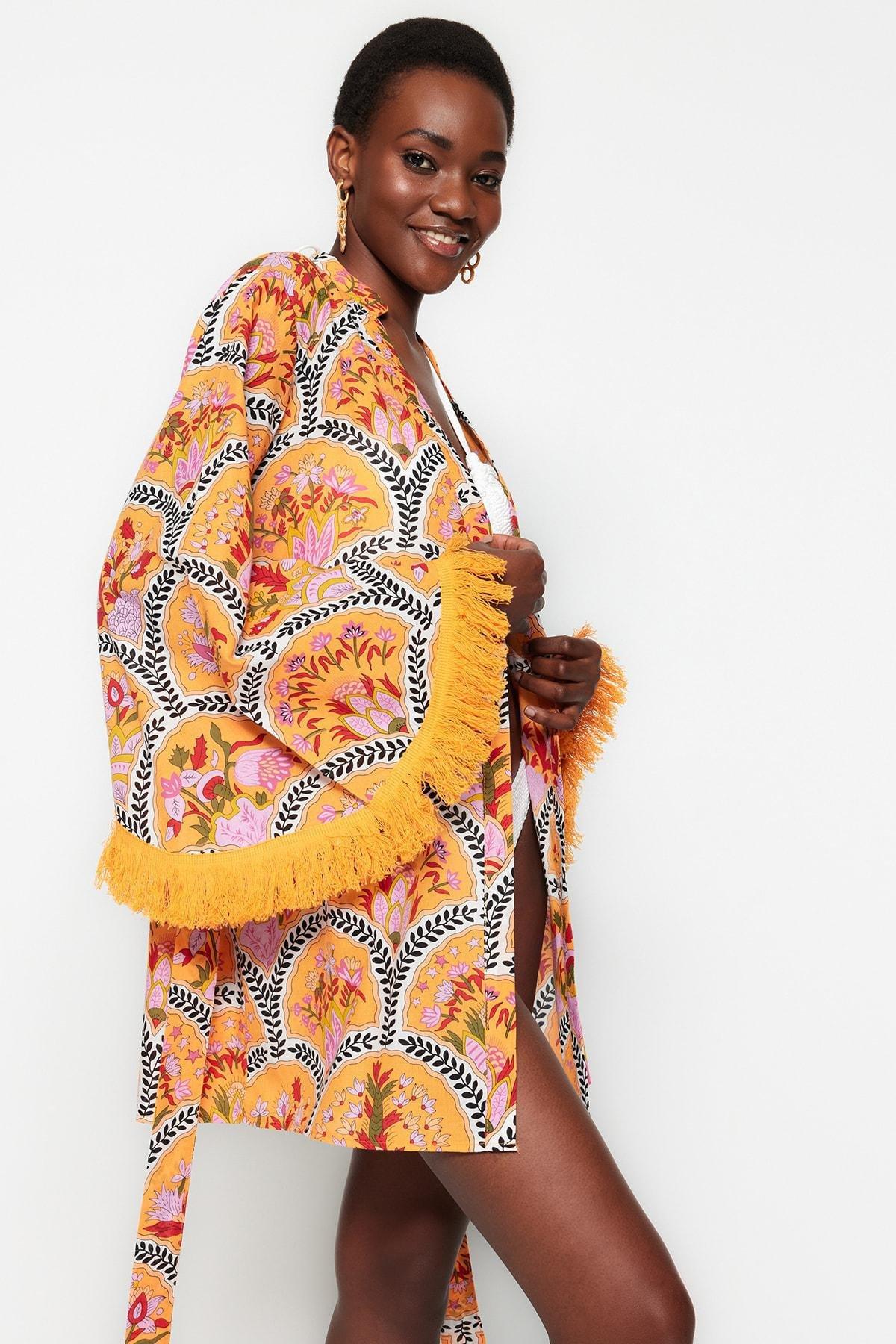 Trendyol - Multicolour Ethnic Oversize Kimono