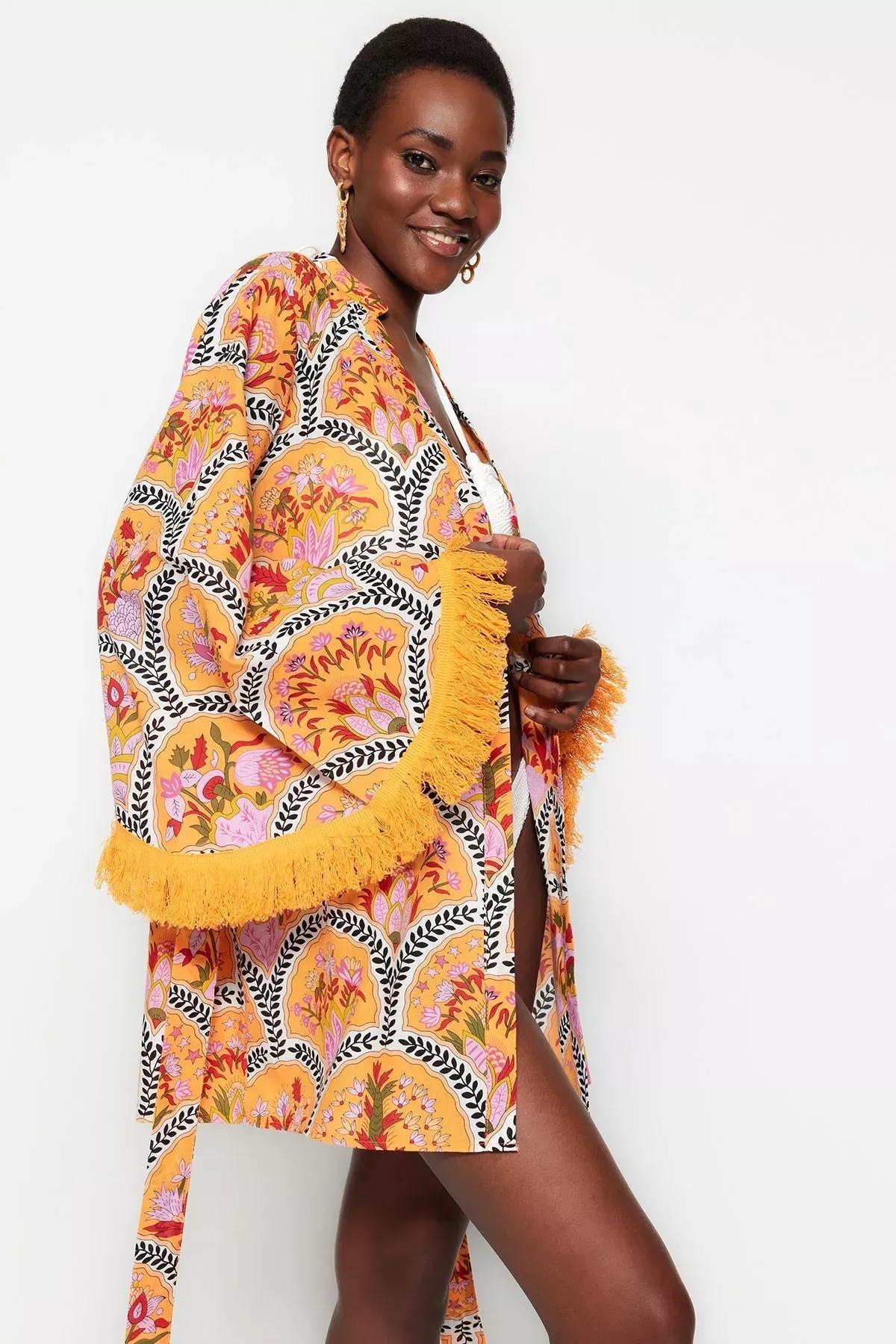 Ethnic Oversize Kimono, Multicolor, large image number 0