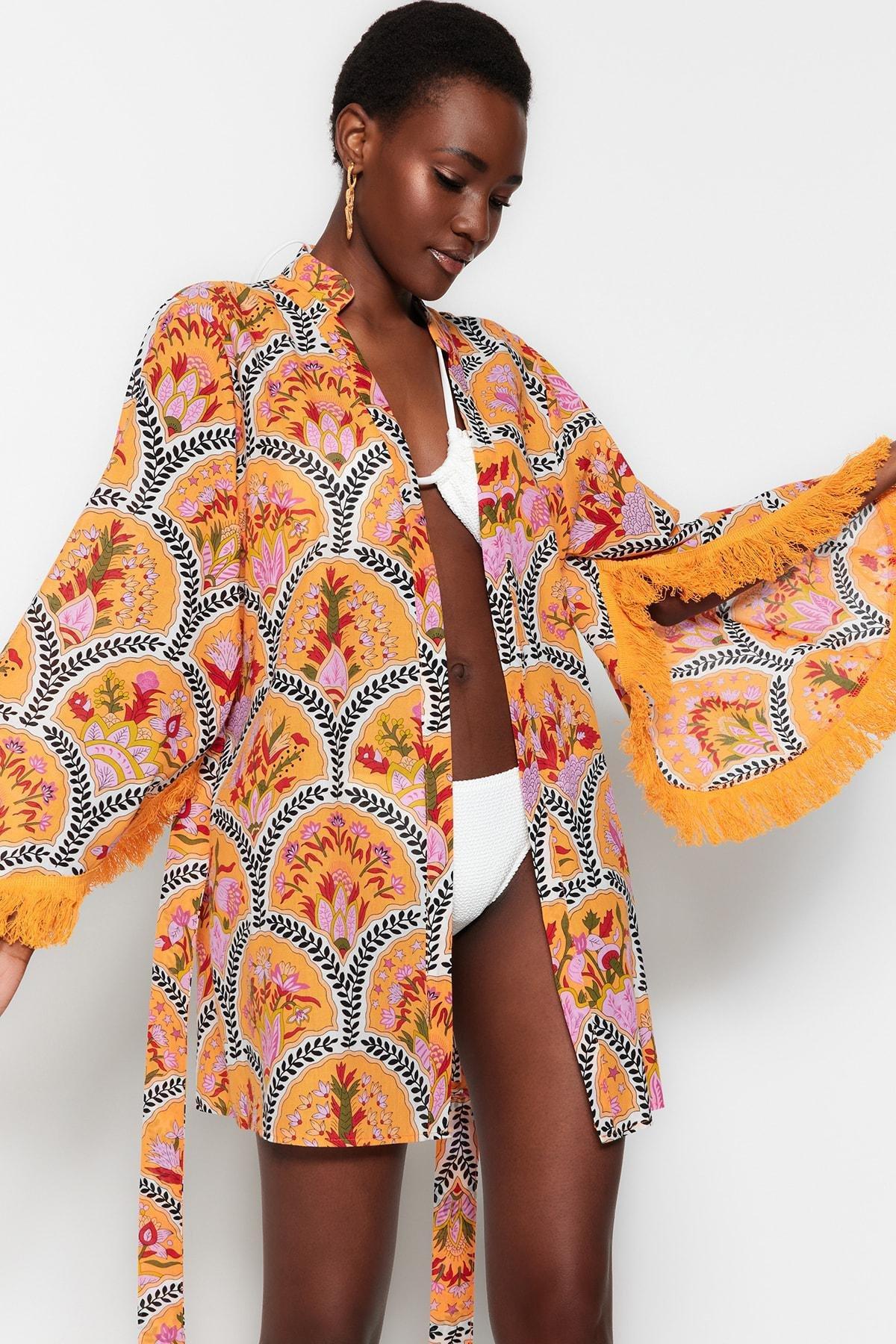 Trendyol - Multicolour Ethnic Oversize Kimono