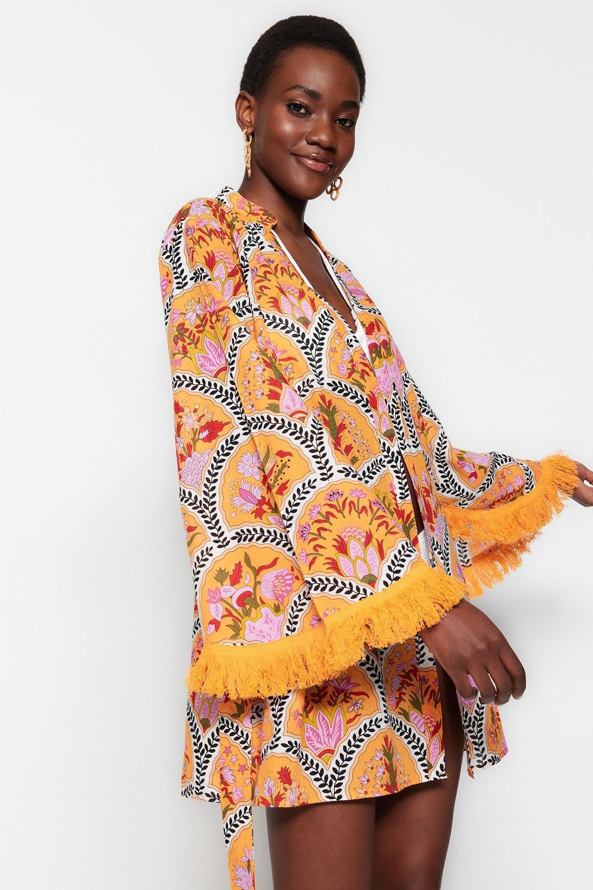 Trendyol - Multicolour Ethnic Oversize Kimono