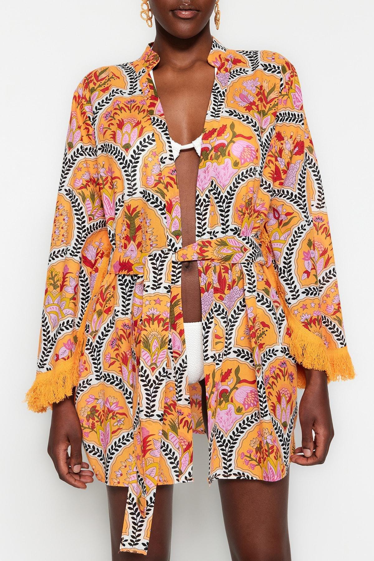 Trendyol - Multicolour Ethnic Oversize Kimono