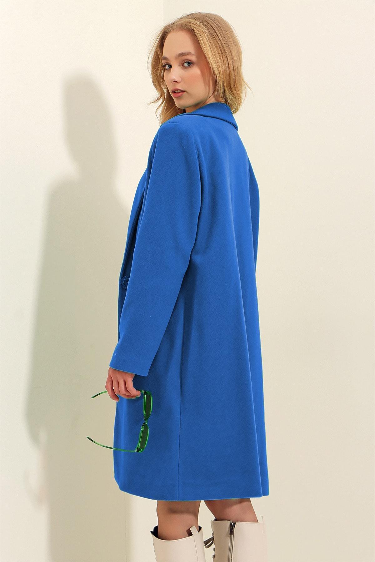 Navy Double-Breasted Coat, , large image number 1