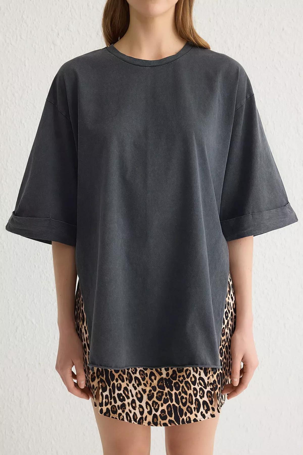 Grey Washed Double Sleeve T-Shirt, , large image number 2