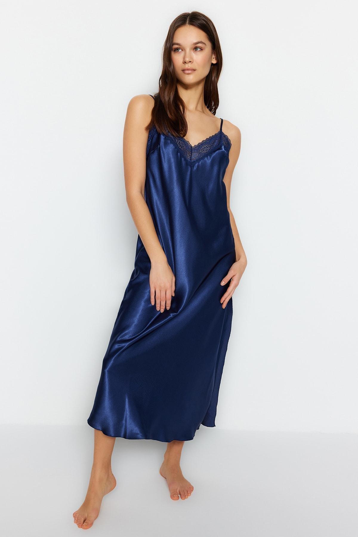 Blue Fitted Nightgown, , large image number 0