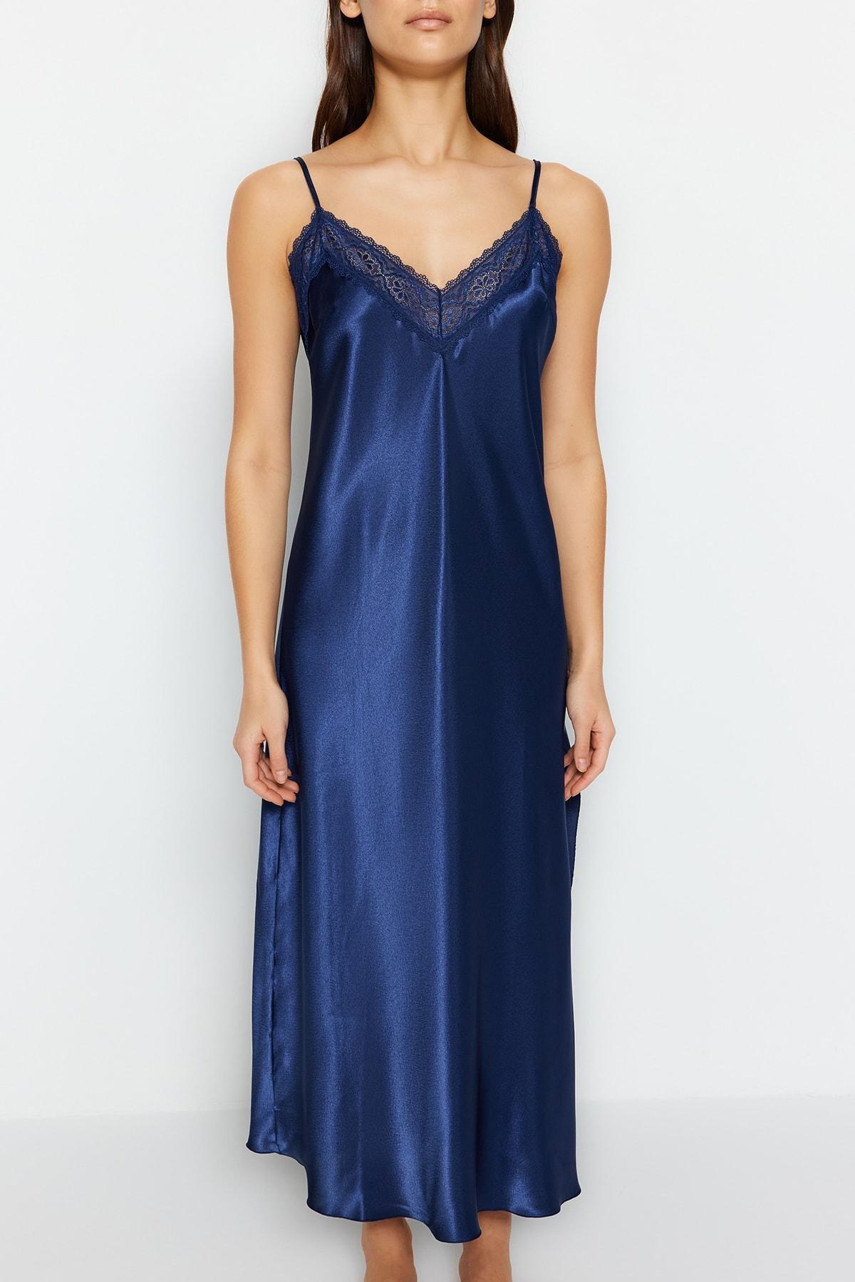 Blue Fitted Nightgown, , large image number 3