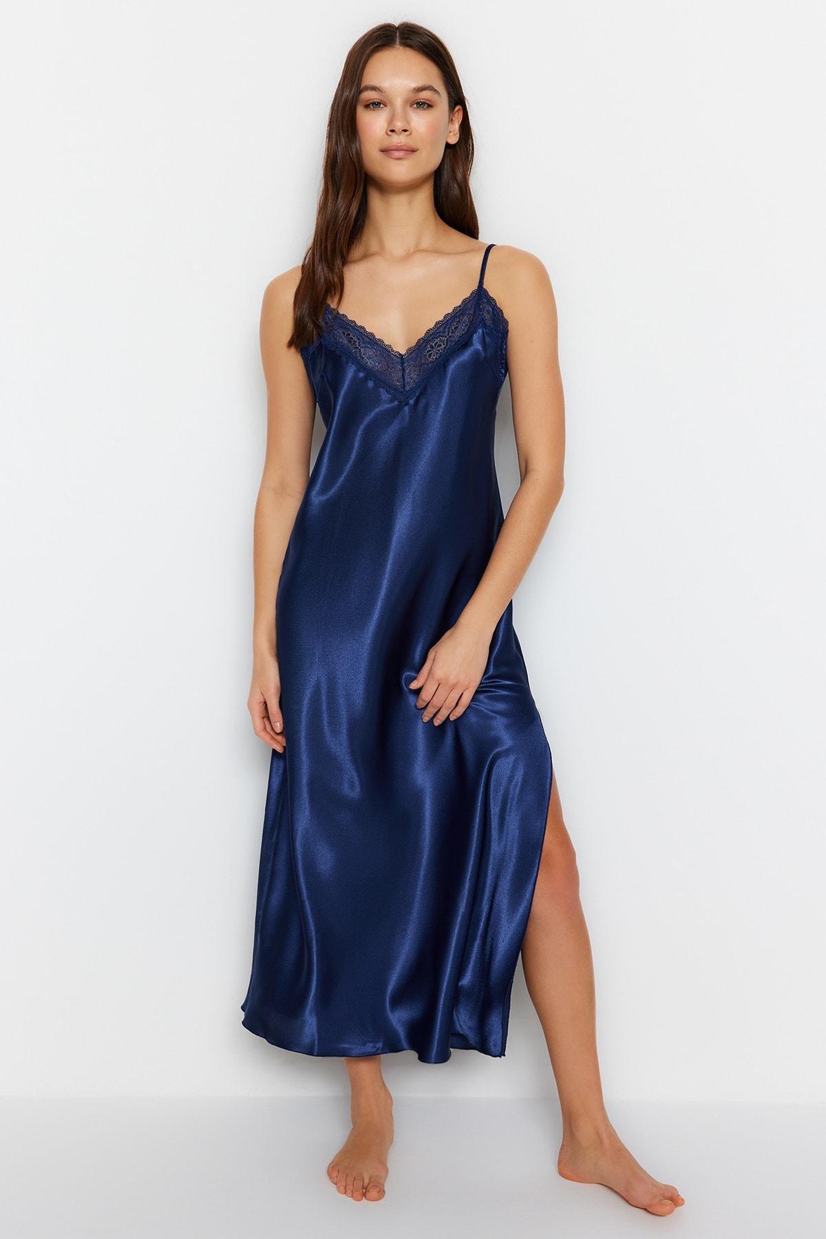 Blue Fitted Nightgown, , large image number 4