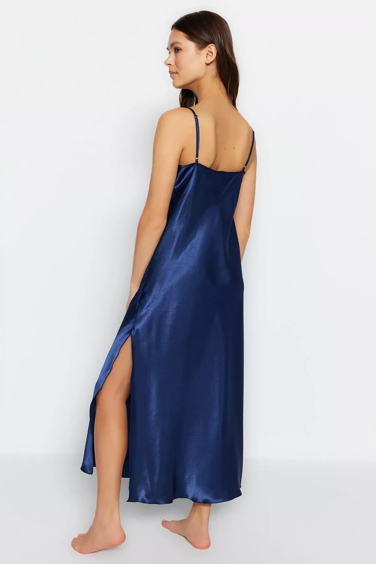 Blue Fitted Nightgown, Blue, large image number 5