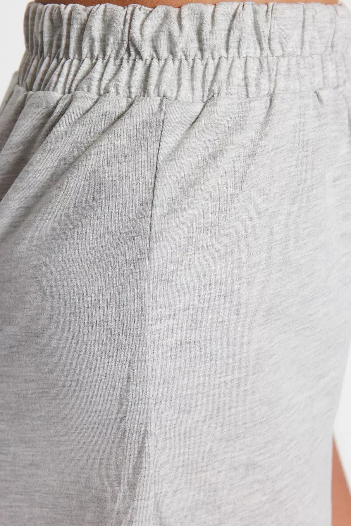 Gray V-Neck Pajama Set, Gray, large image number 5