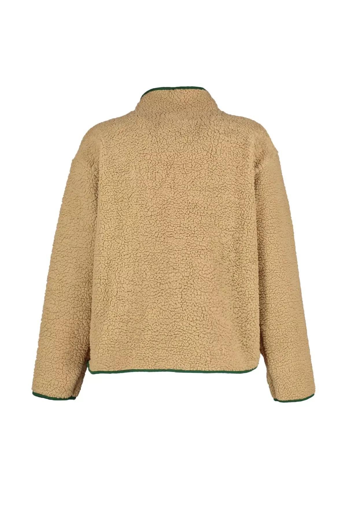Brown Plush Sports Sweatshirt, Brown, large image number 6