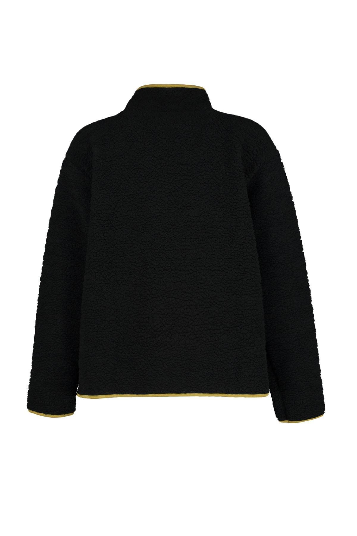 Black Plush Sports Sweatshirt, , large image number 7