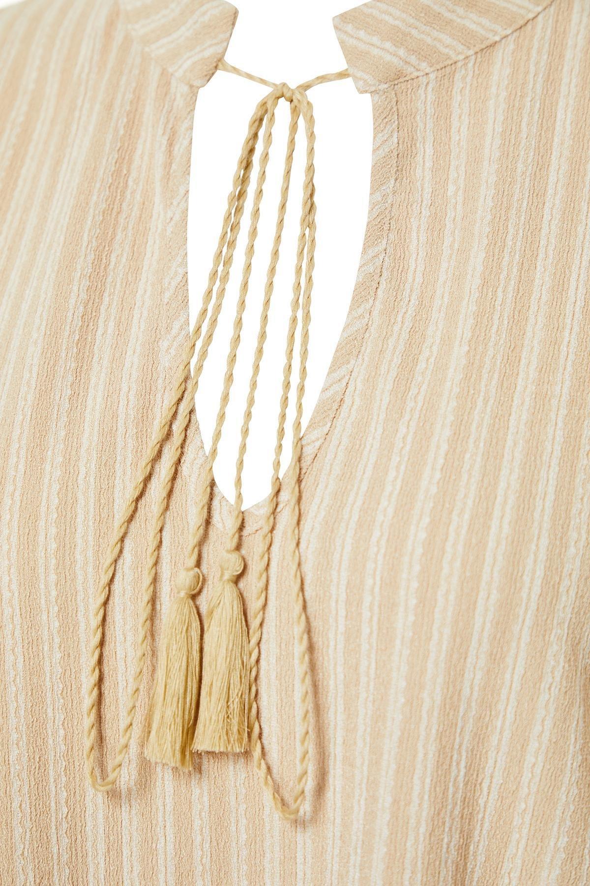 Beige Wide Fit Mini Knitted Beach Dress, , large image number 6