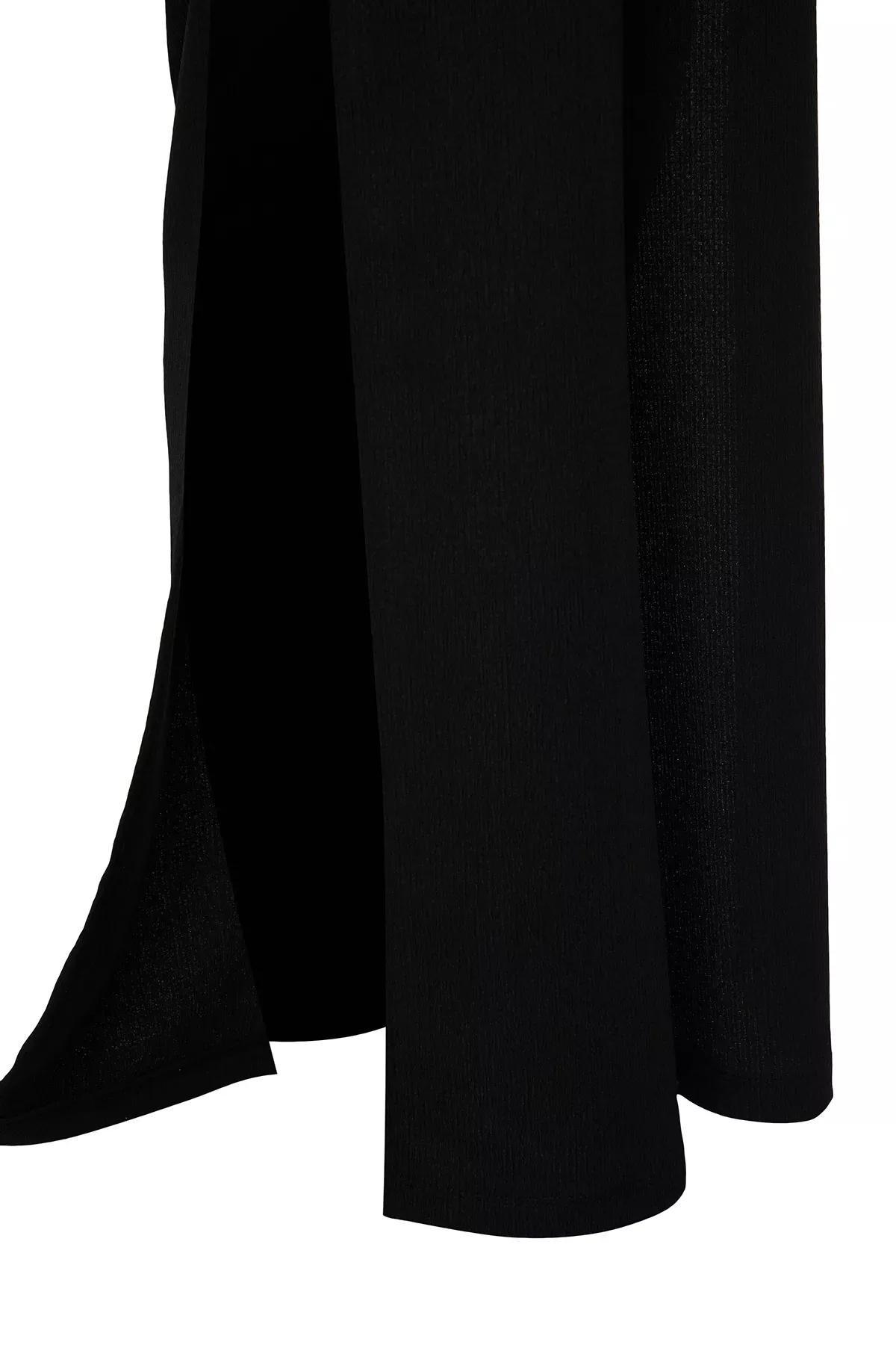 Black Belted Woven Jumpsuit, , large image number 6