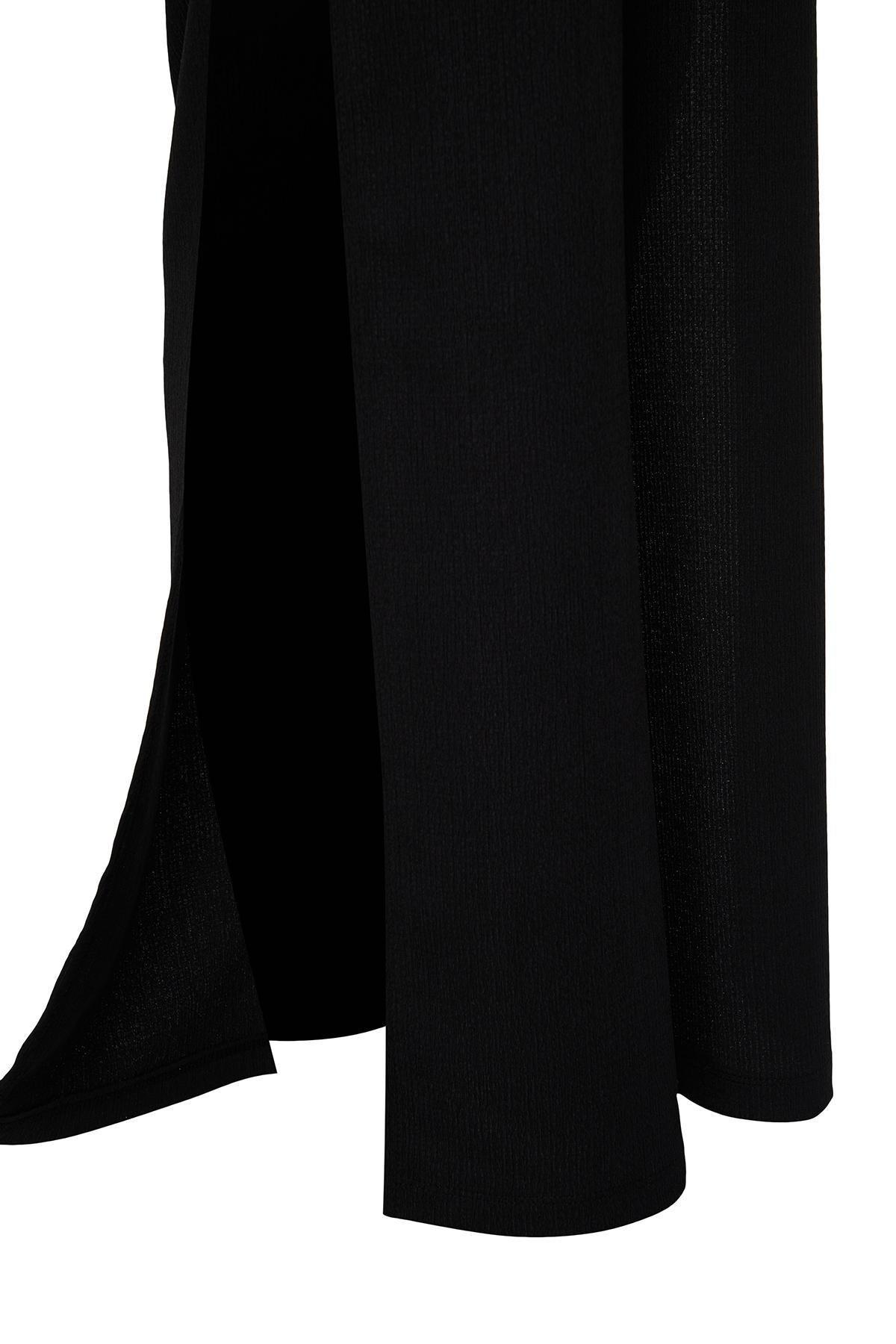 Black Belted Woven Jumpsuit, , large image number 7