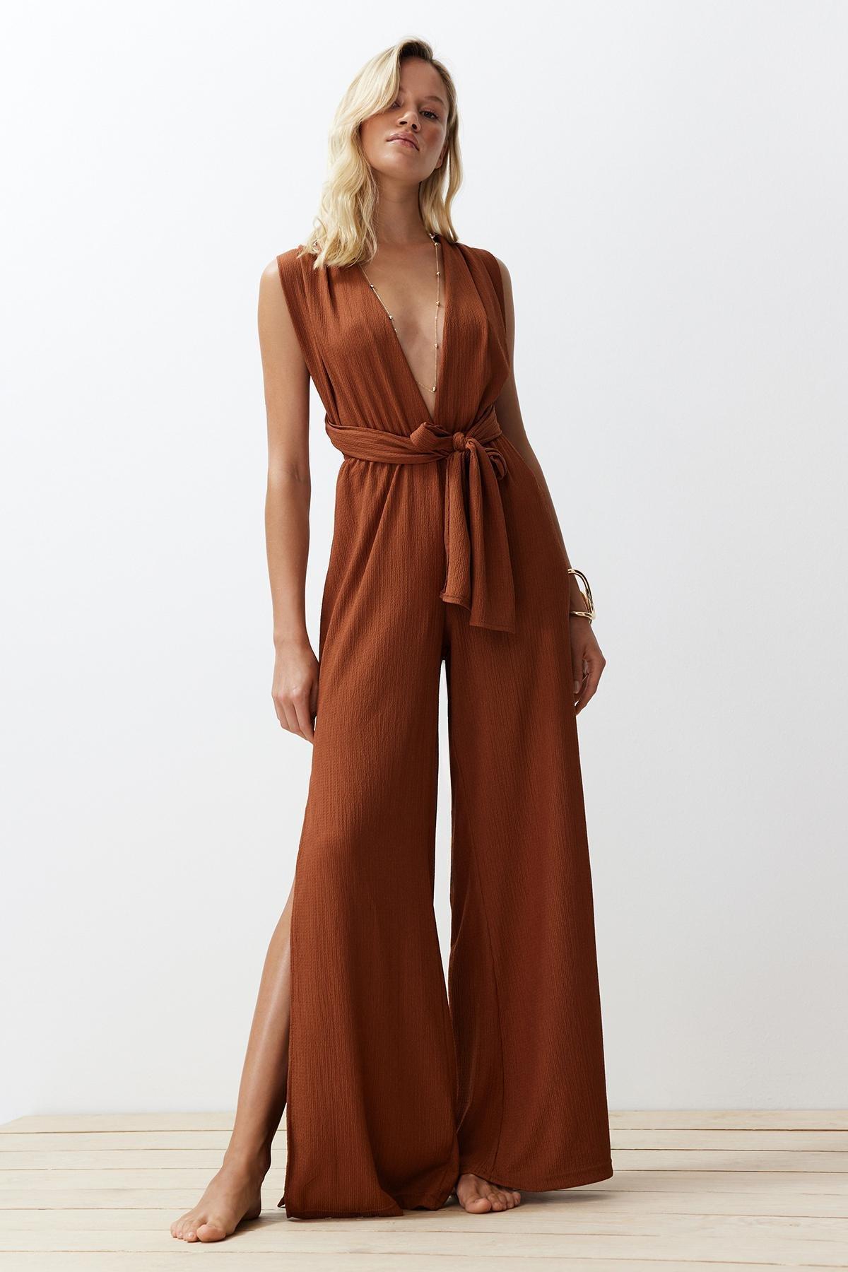 Green Relaxed Jumpsuit, , large image number 0