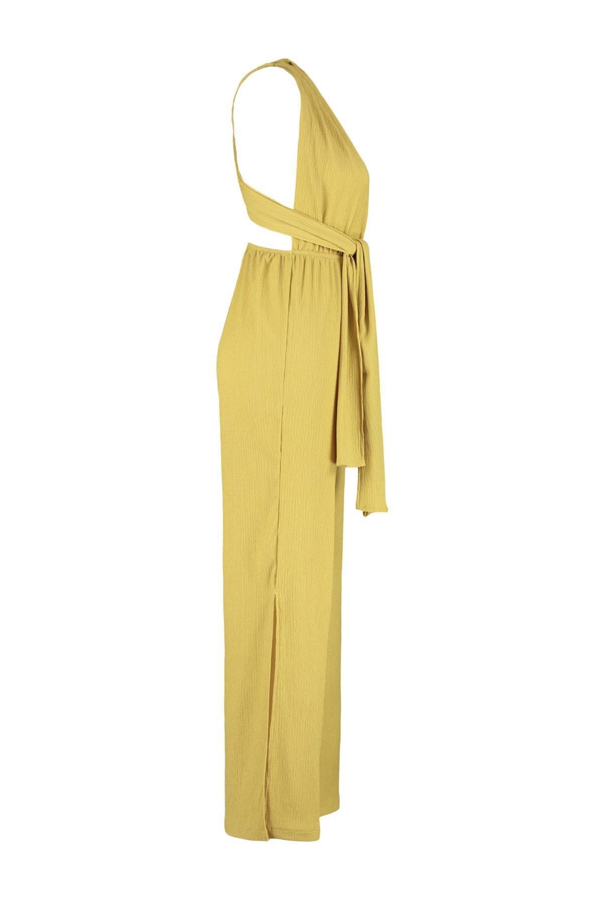 Green V-Neck Jumpsuit, , large image number 7