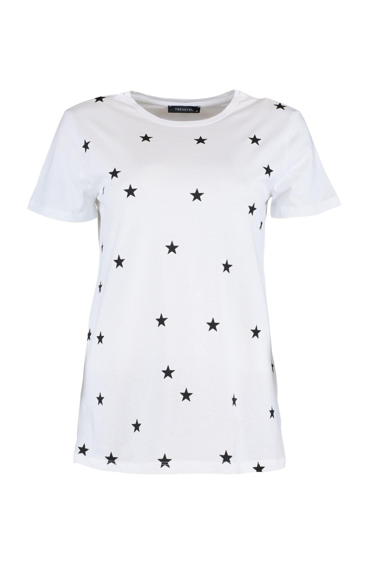 White Crew Neck Cotton T-Shirt, , large image number 7