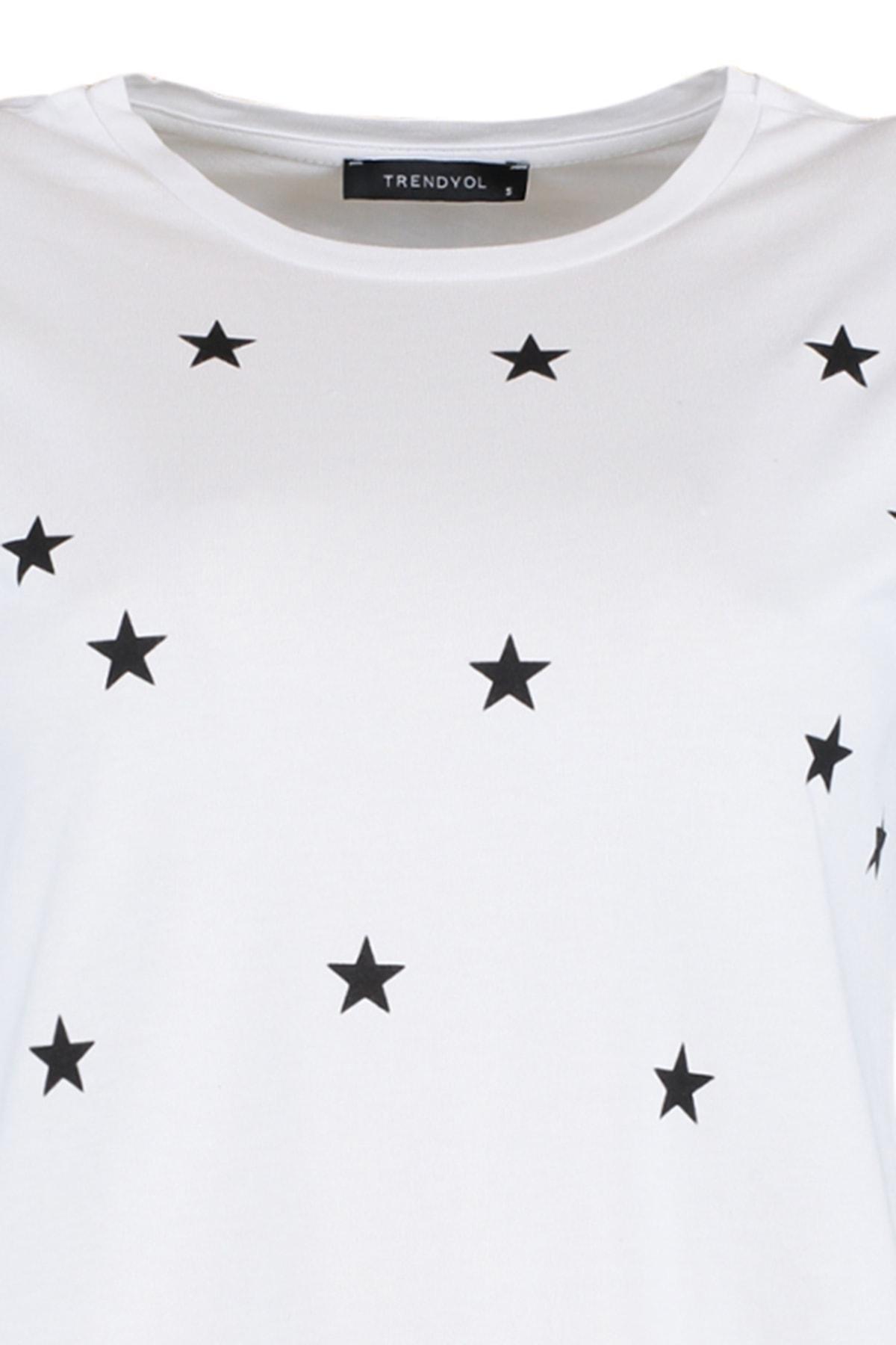 White Crew Neck Cotton T-Shirt, , large image number 8