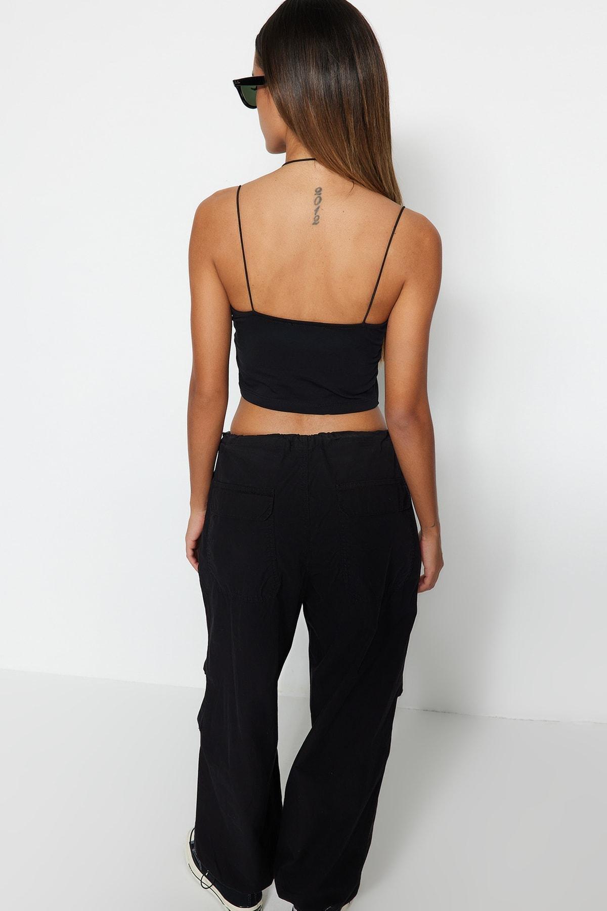Black Halter Neck Tank Top, , large image number 5