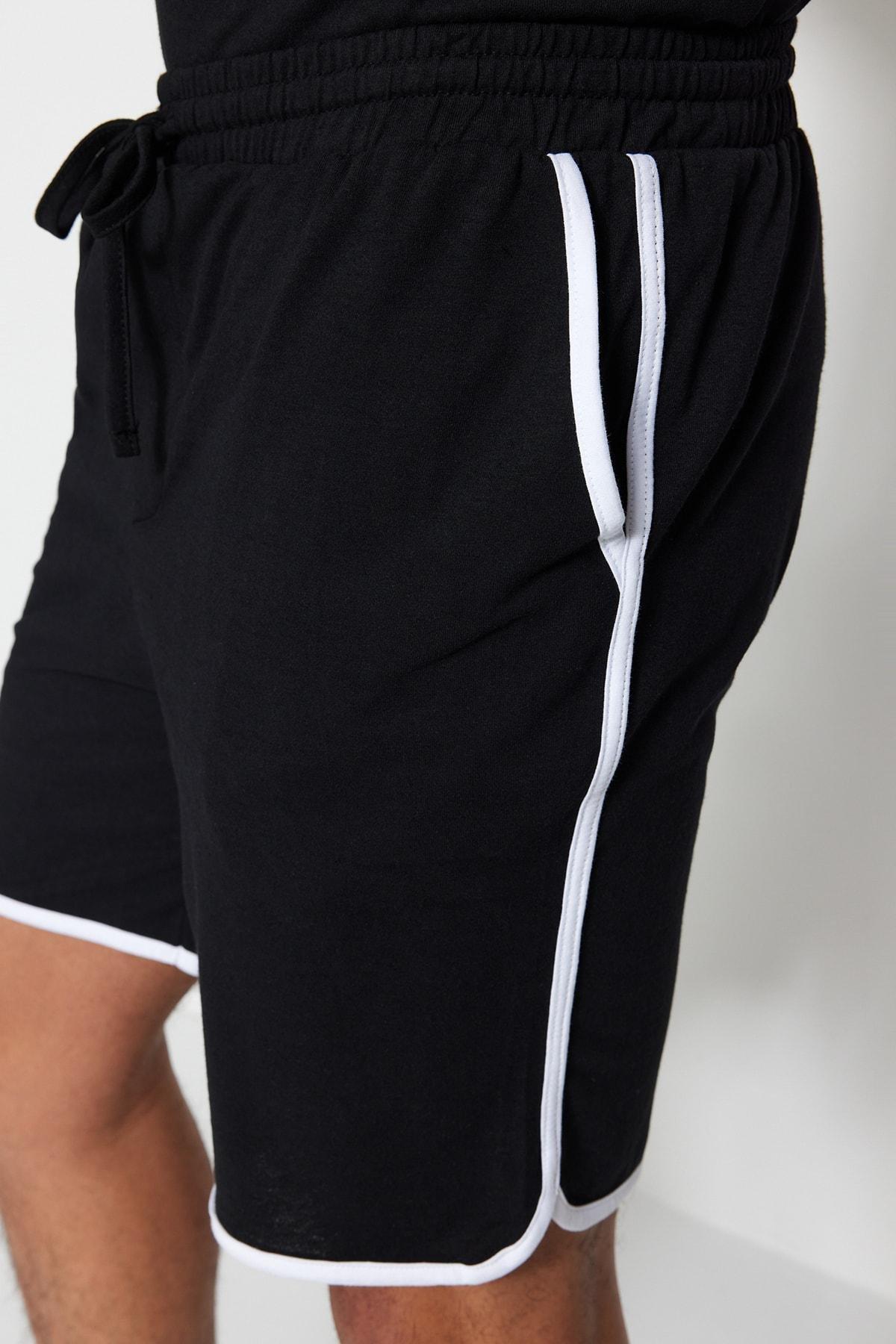 Black Crew Neck Pyjama Set, , large image number 5