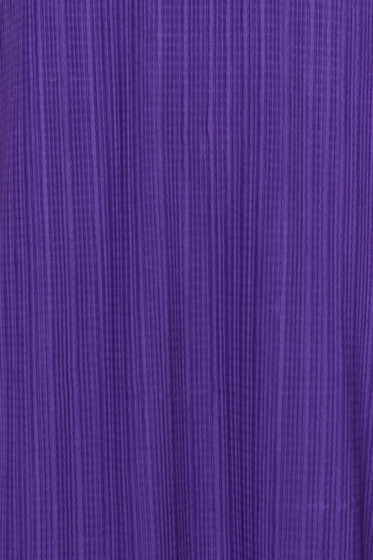 Purple Sleeveless Midi Pleated Knitted Dress, , large image number 4