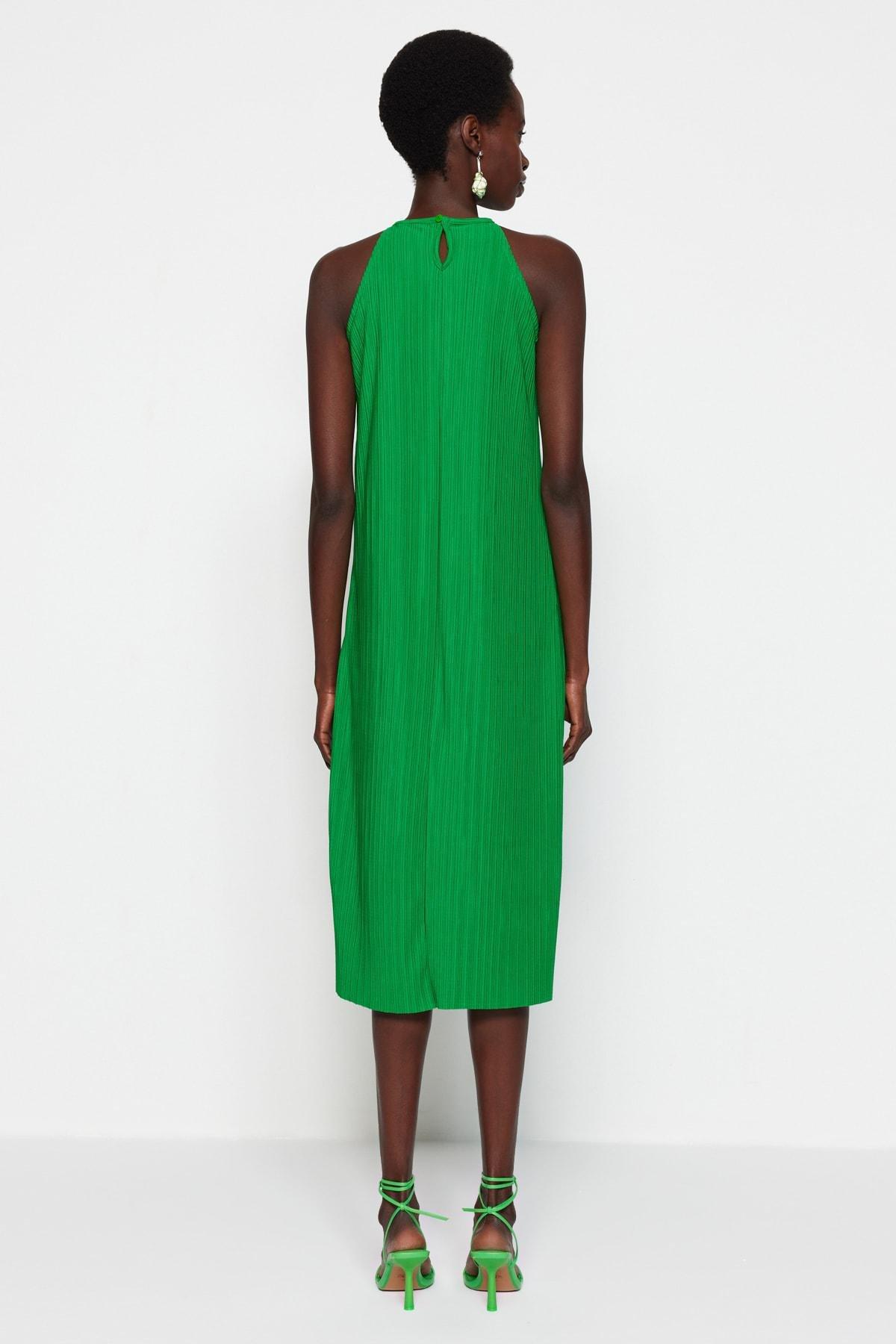 Green Halterneck Shift Dress, , large image number 2