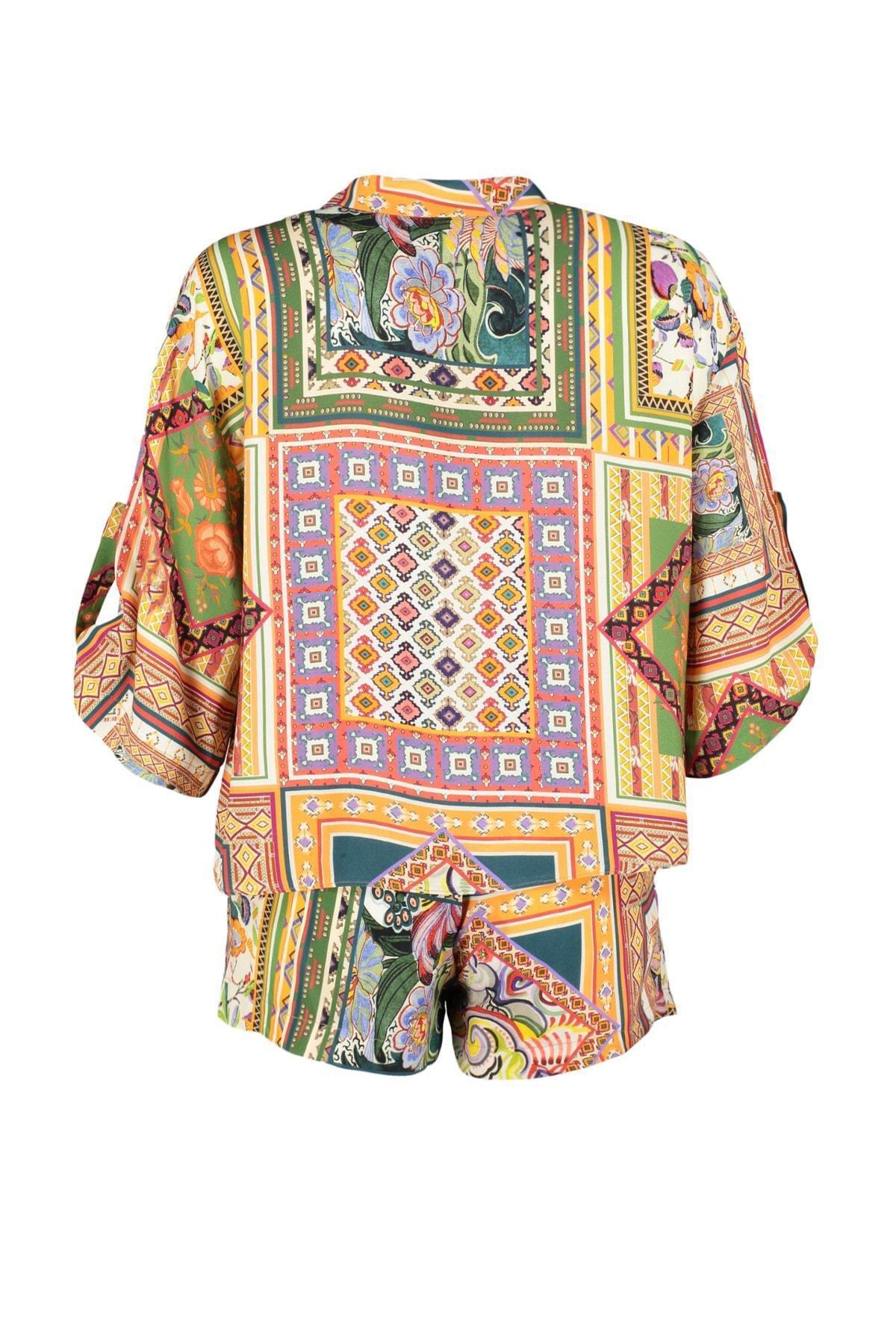 Multicolour Shirt Collar Co-Ord Set, , large image number 5