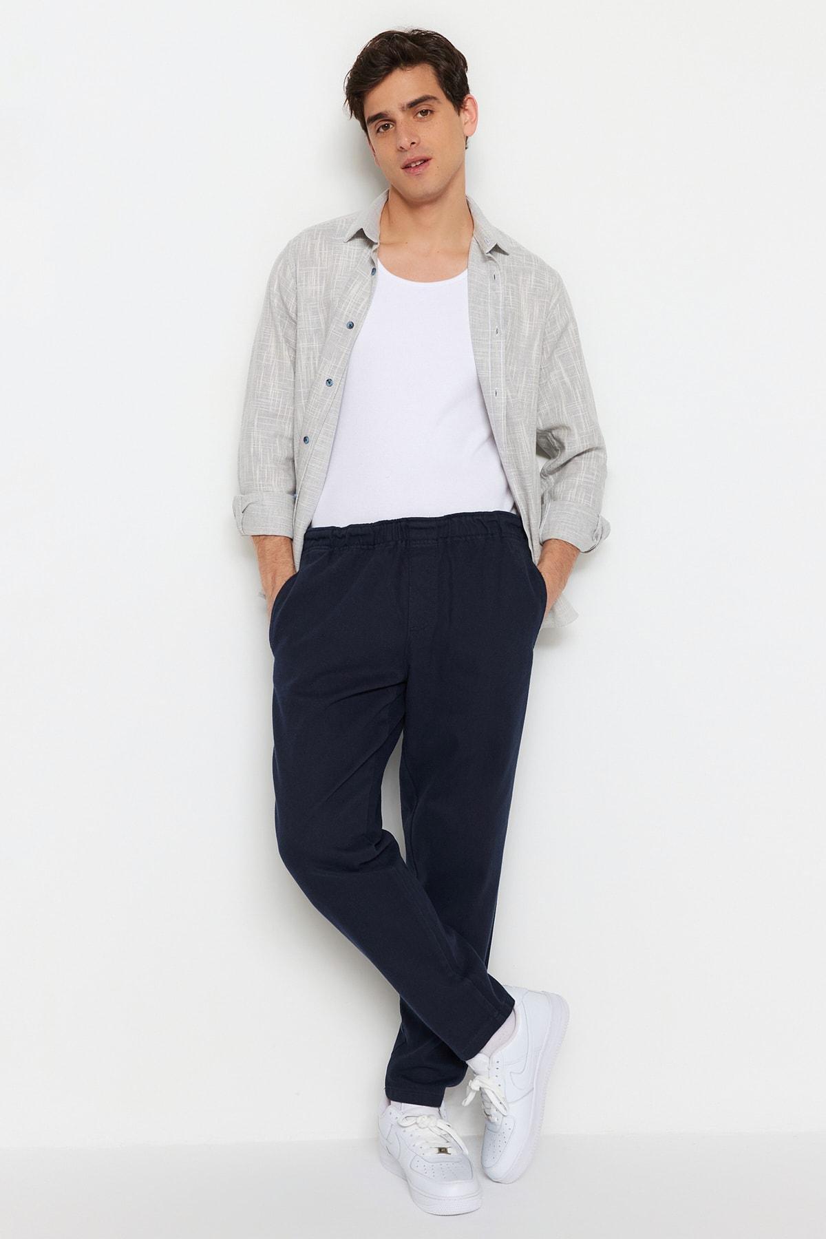Navy Joggers Pants, Dark blue, large image number 0
