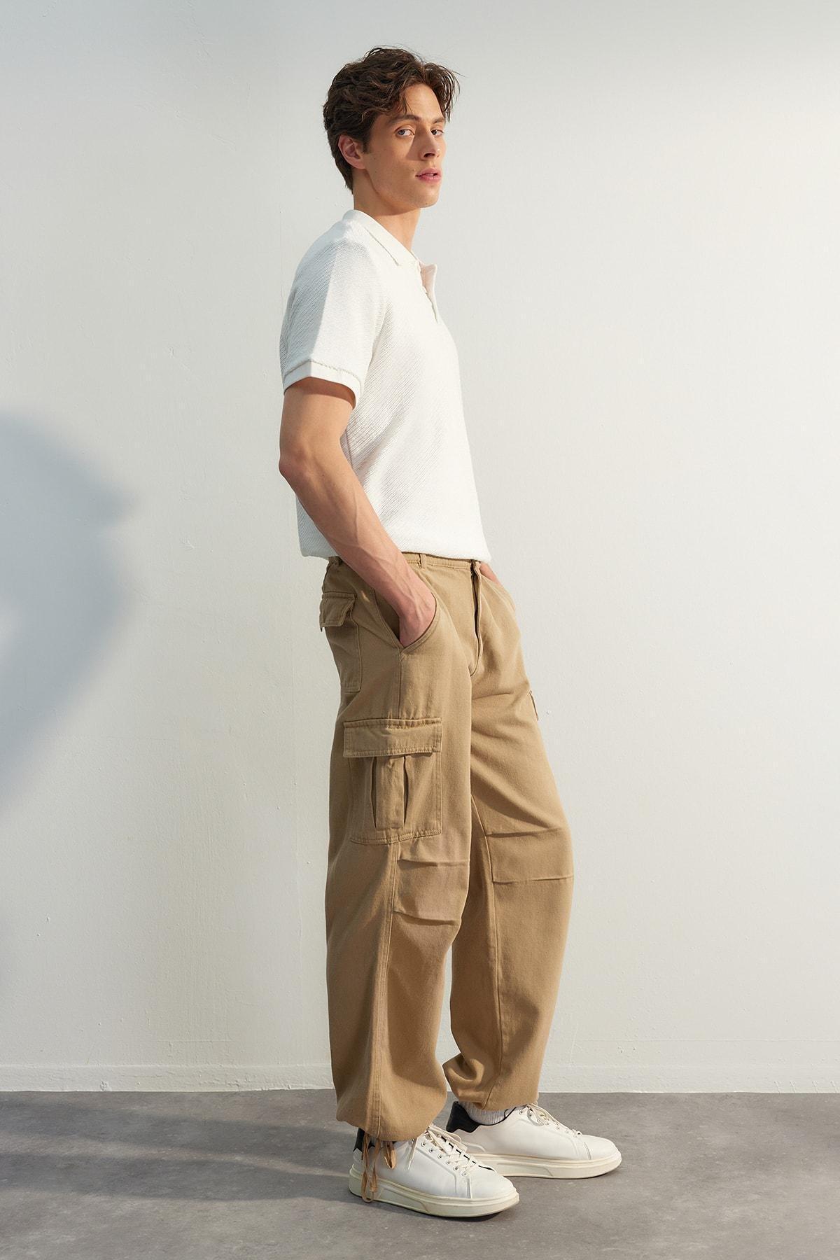 Trendyol Beige Loose Pants