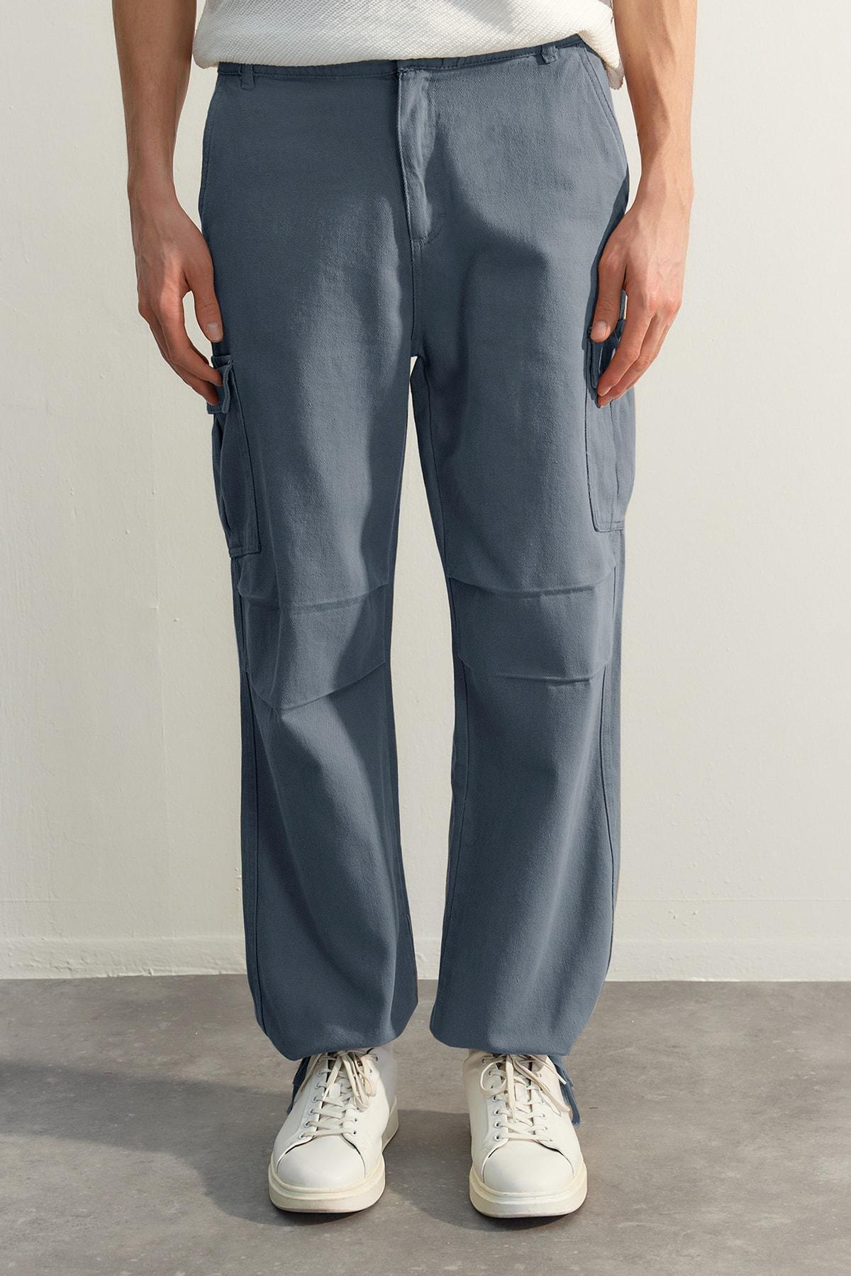 Grey Loose Fit Trousers, , large image number 1