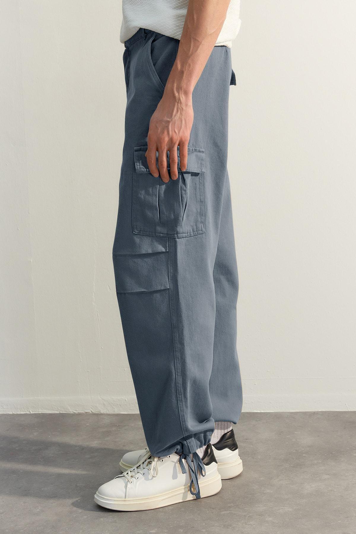 Grey Loose Fit Trousers, , large image number 3