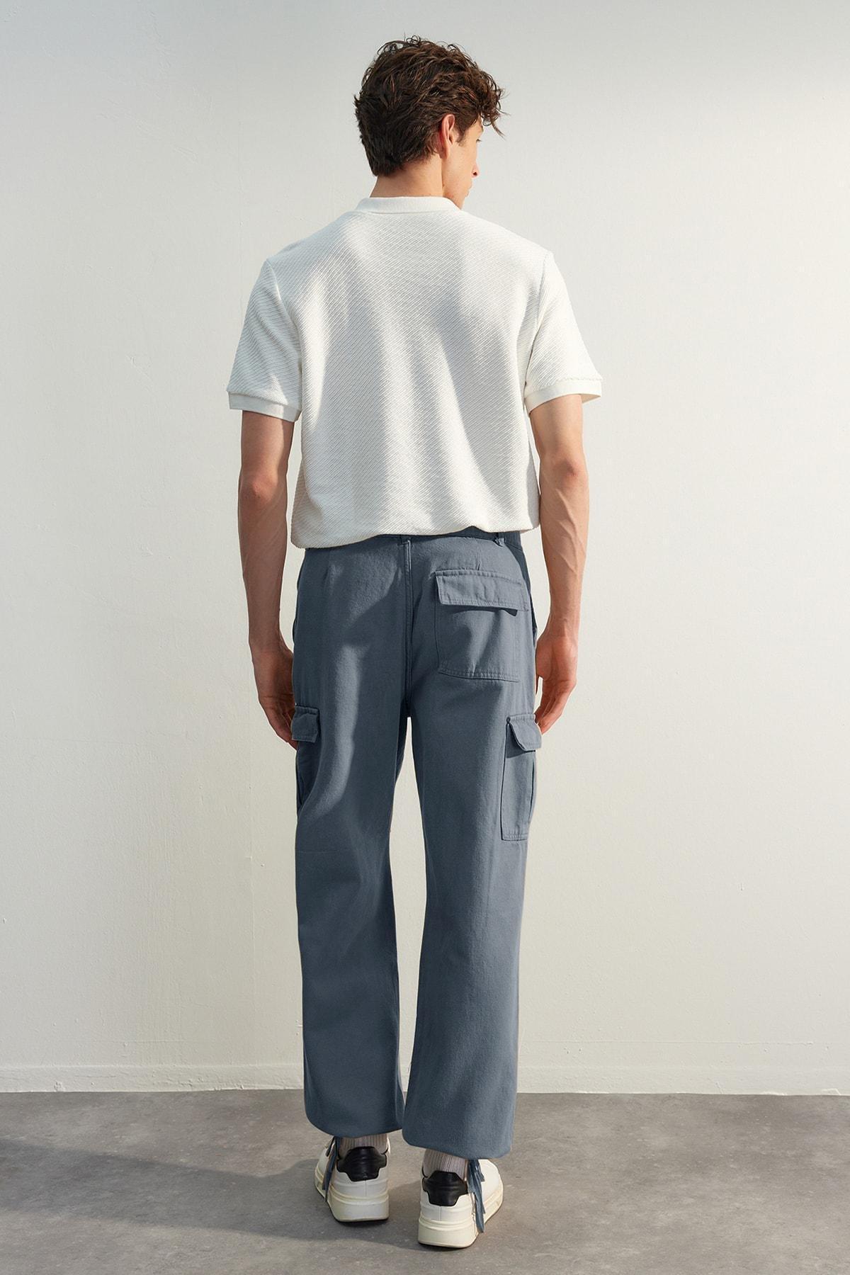 Grey Loose Fit Trousers, , large image number 4