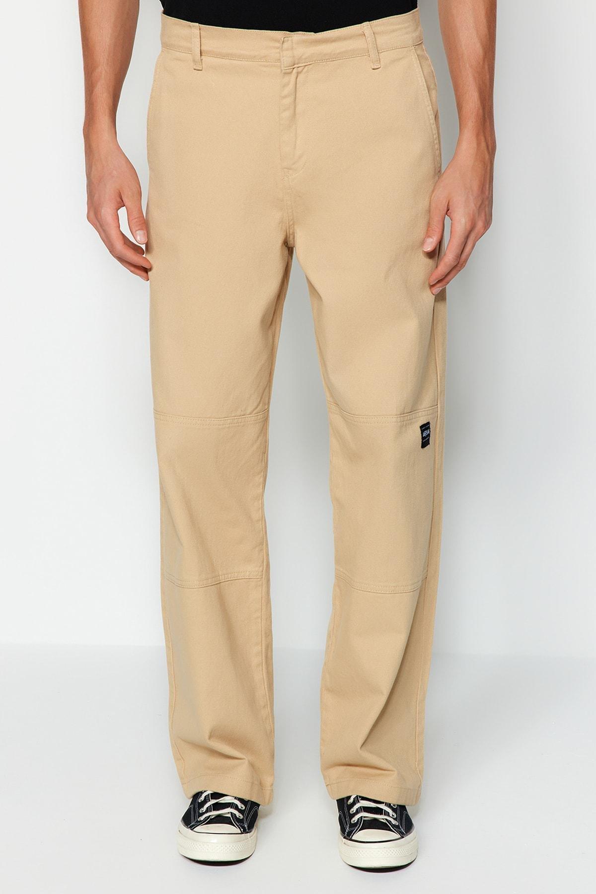 Trendyol - Beige Limited Edition Loose Fit Trousers