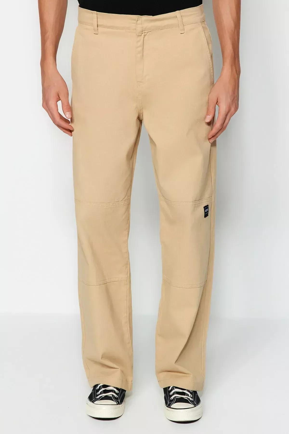Beige Limited Edition Loose Fit Trousers, Mink, large image number 2