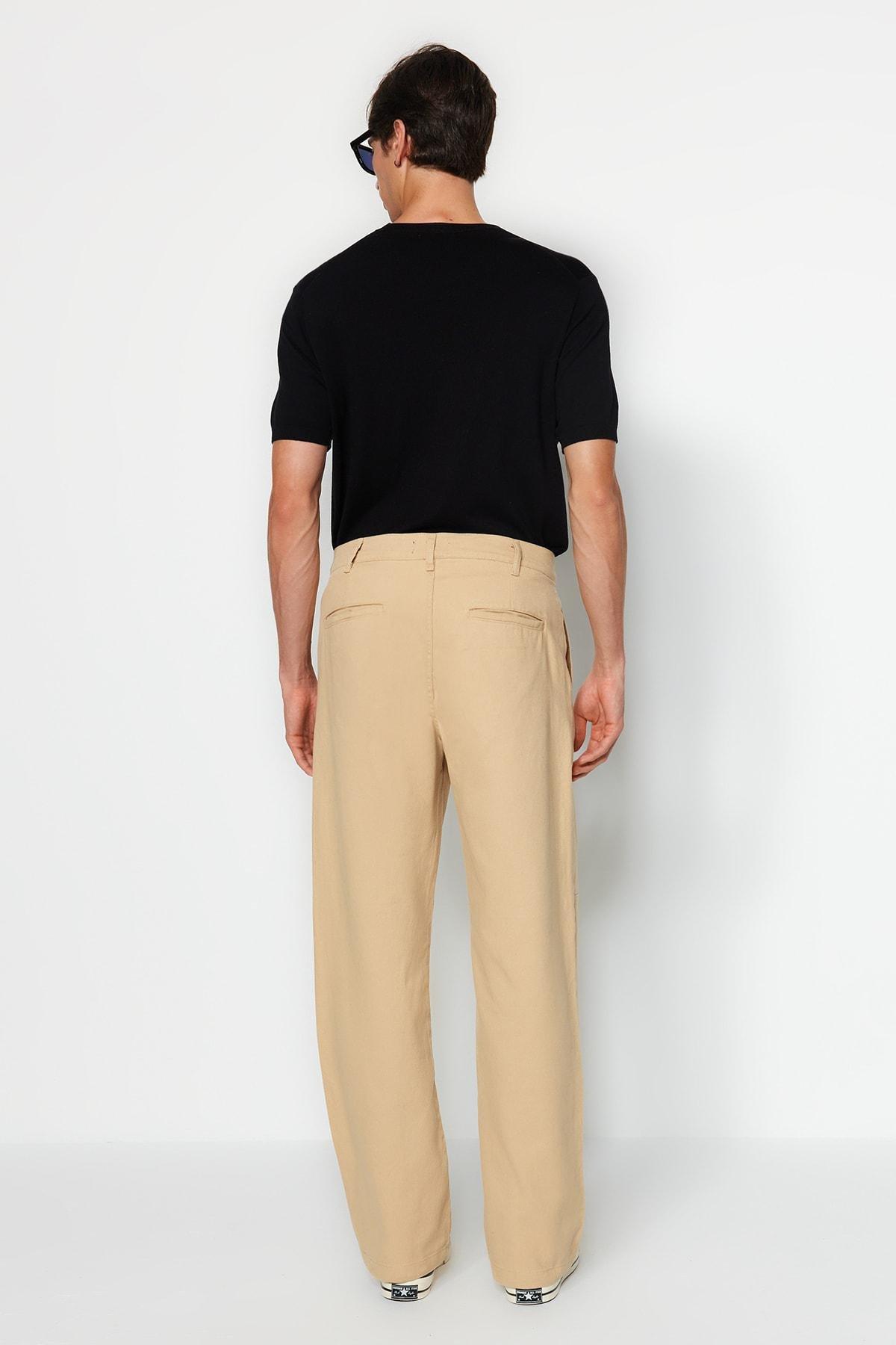 Beige Limited Edition Loose Fit Trousers, , large image number 5