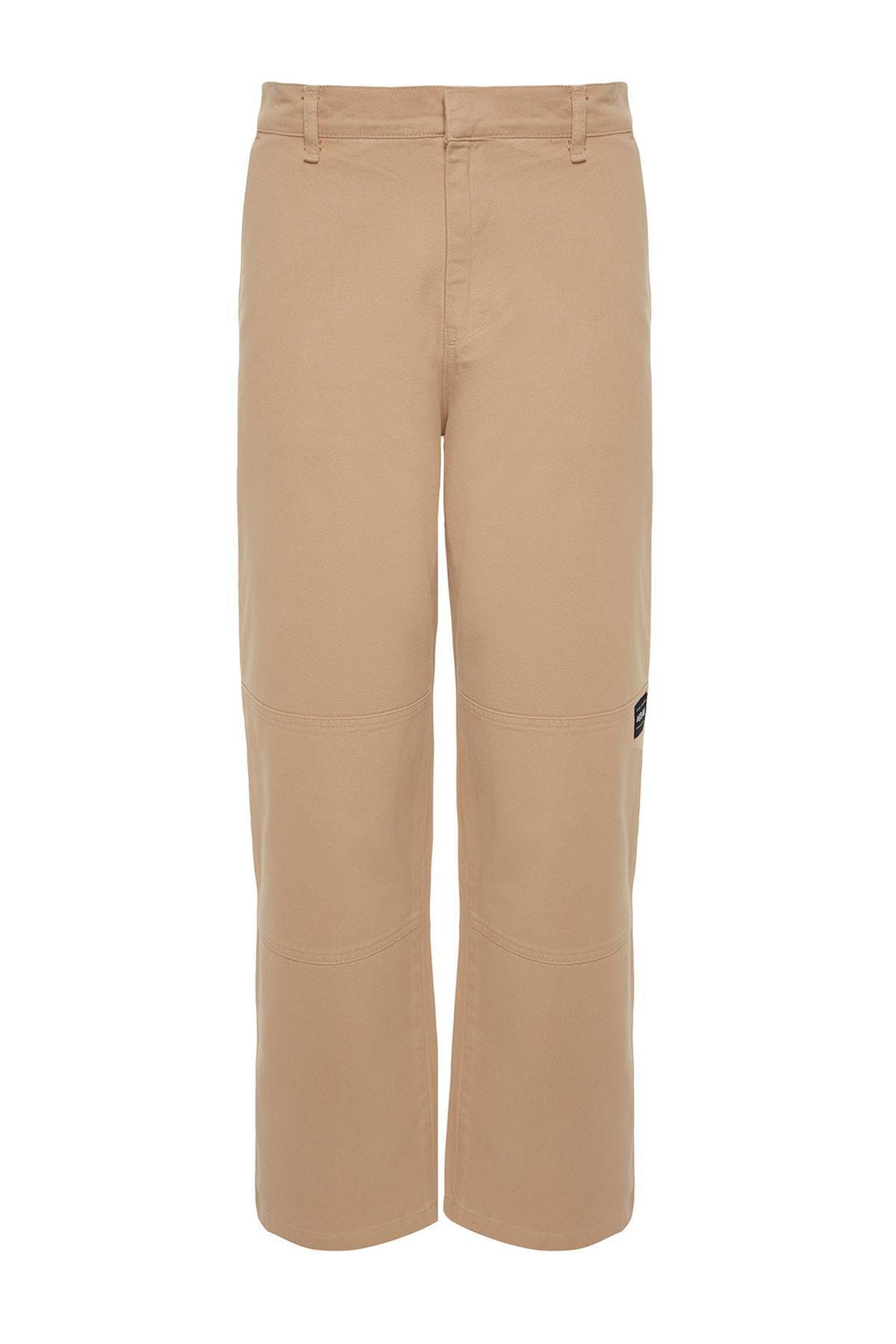 Trendyol - Beige Limited Edition Loose Fit Trousers