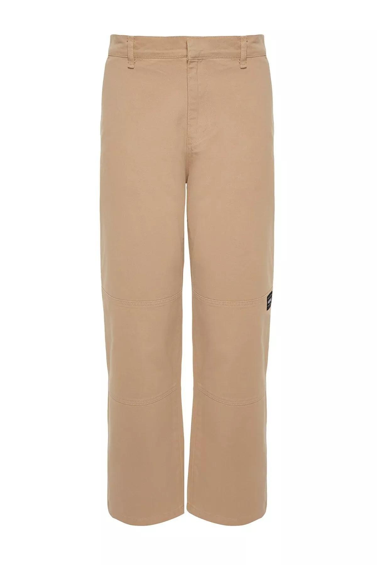 Beige Limited Edition Loose Fit Trousers, Mink, large image number 7
