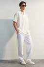 Trendyol - White Limited Edition Loose Fit Gabardine Trousers