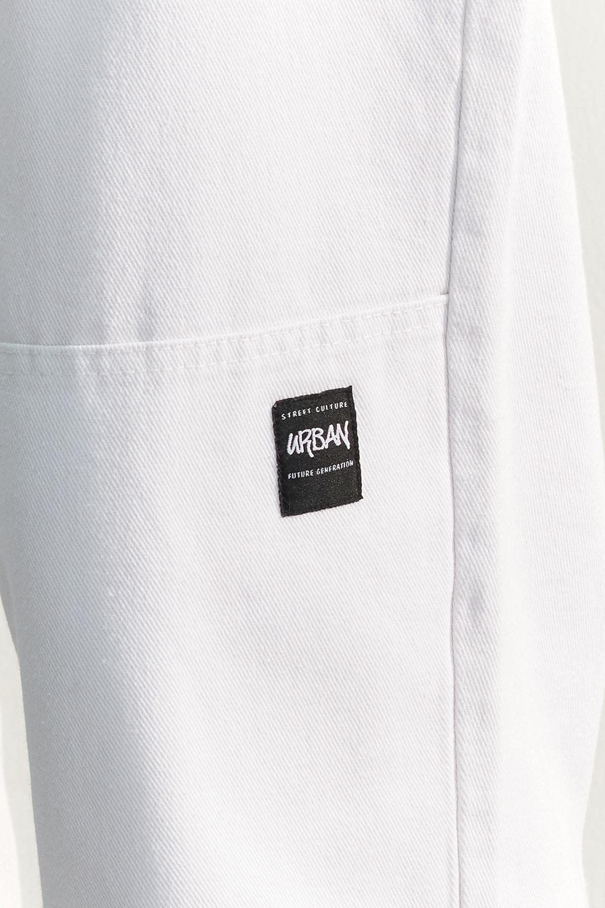 White Limited Edition Loose Fit Gabardine Trousers, , large image number 7