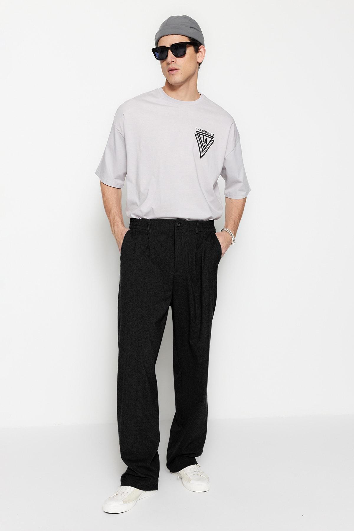 Black Wide Leg Pants, , large image number 0