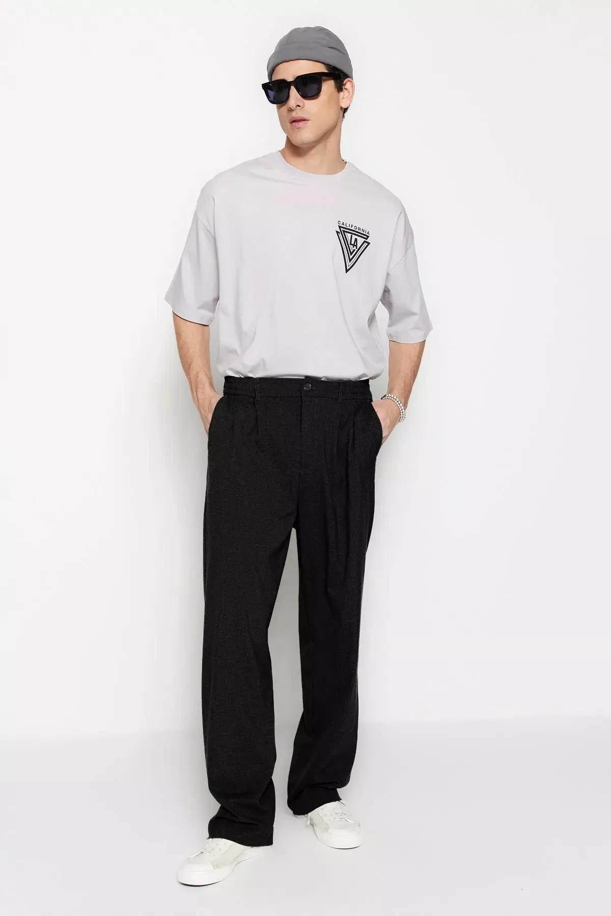 Black Wide Leg Pants, BLACK, medium