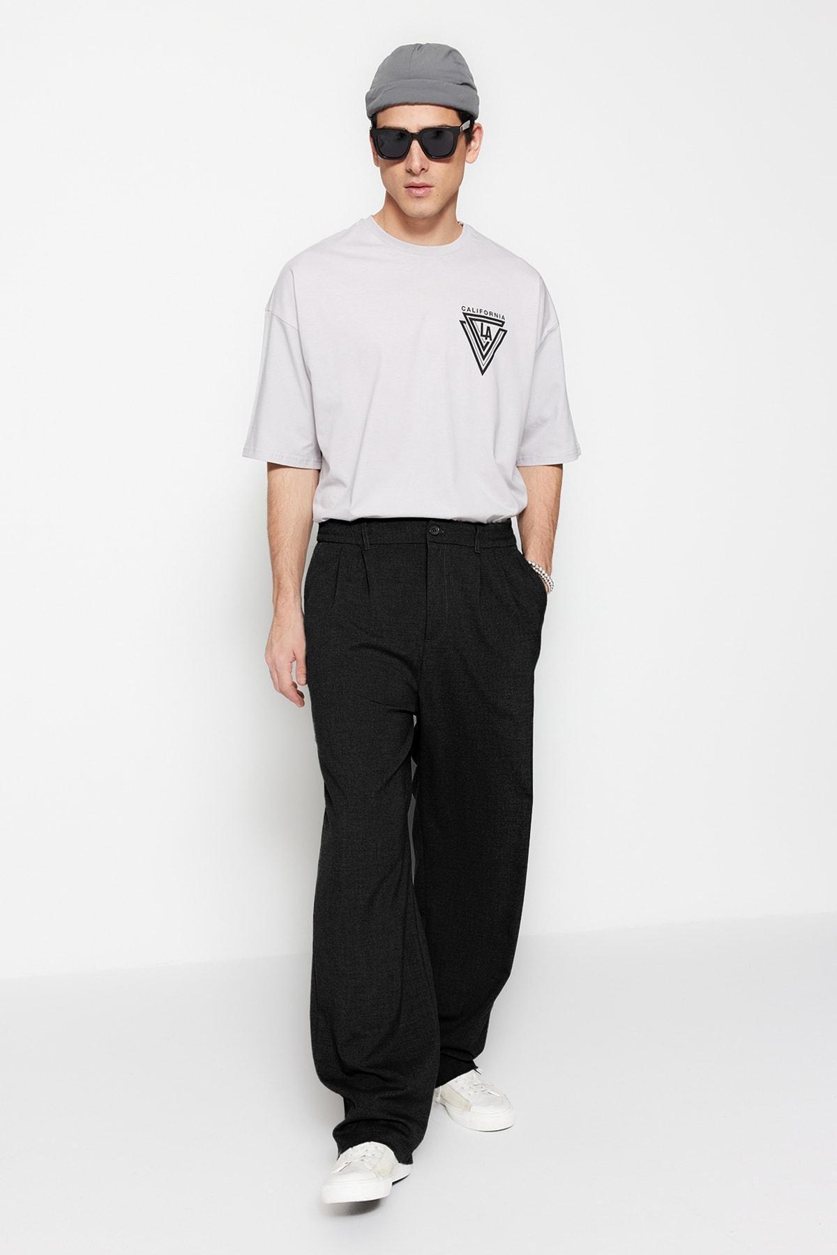 Black Wide Leg Pants, , large image number 1