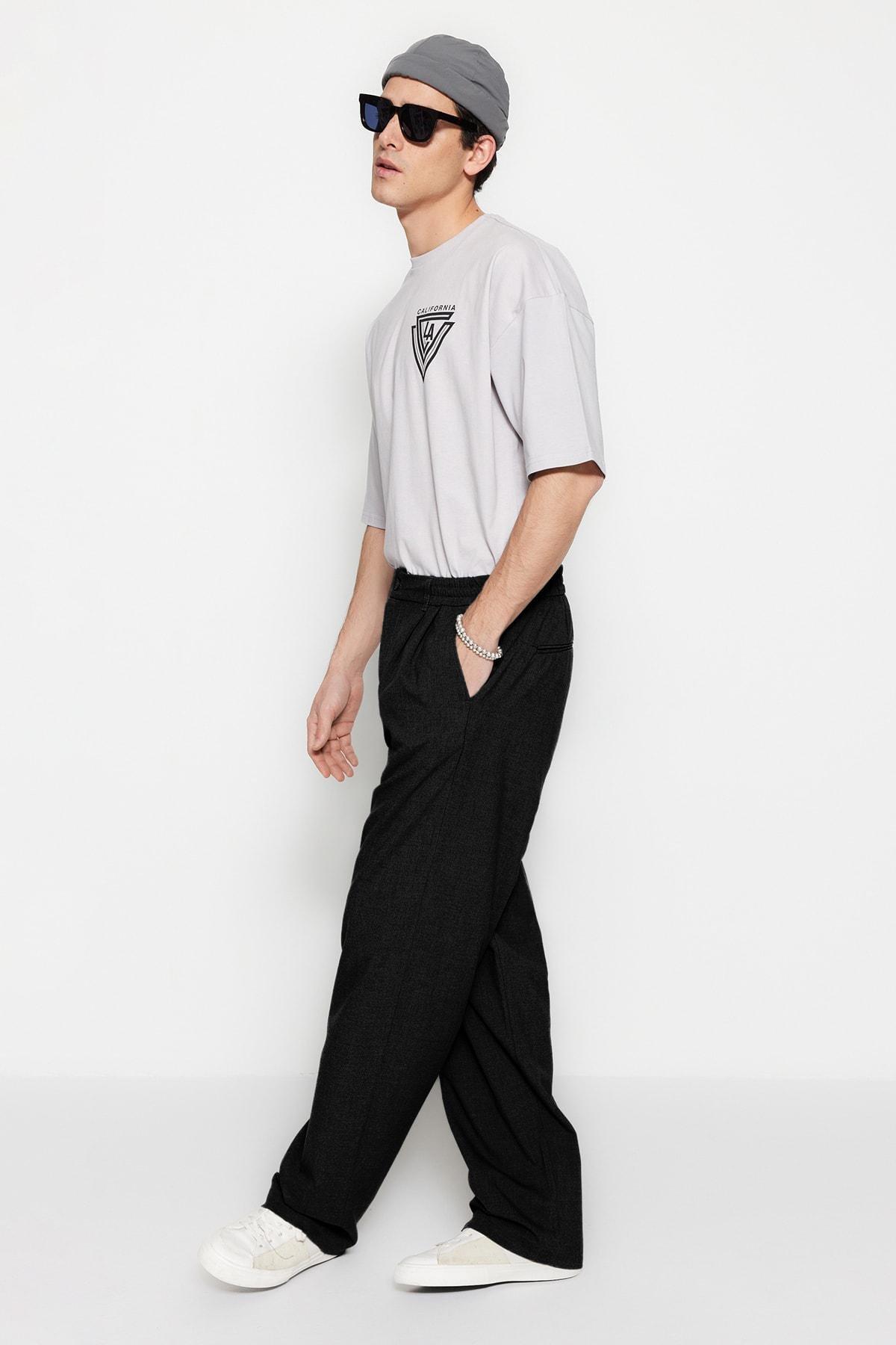 Black Wide Leg Pants, , large image number 2