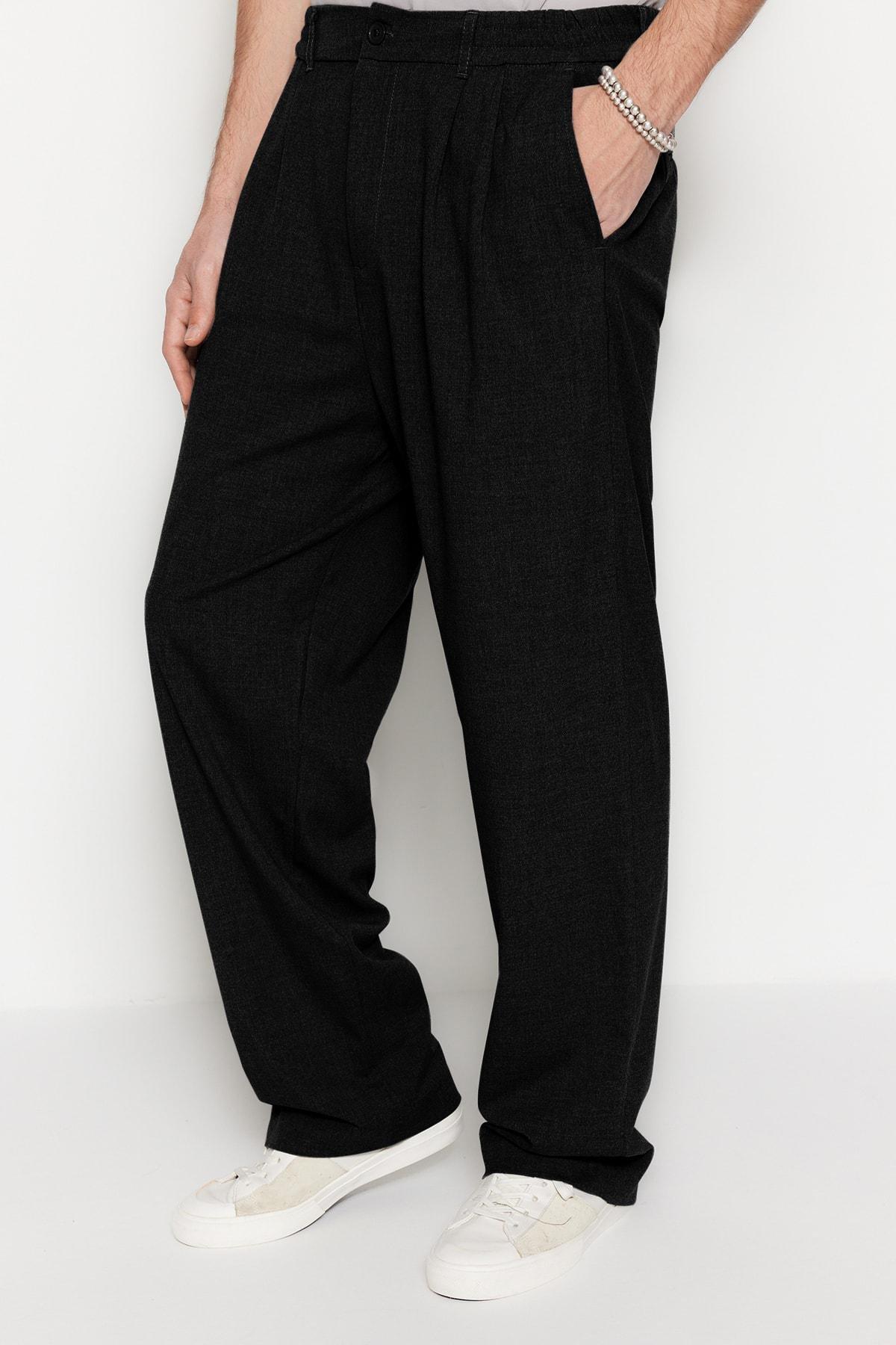 Black Wide Leg Pants, , large image number 3