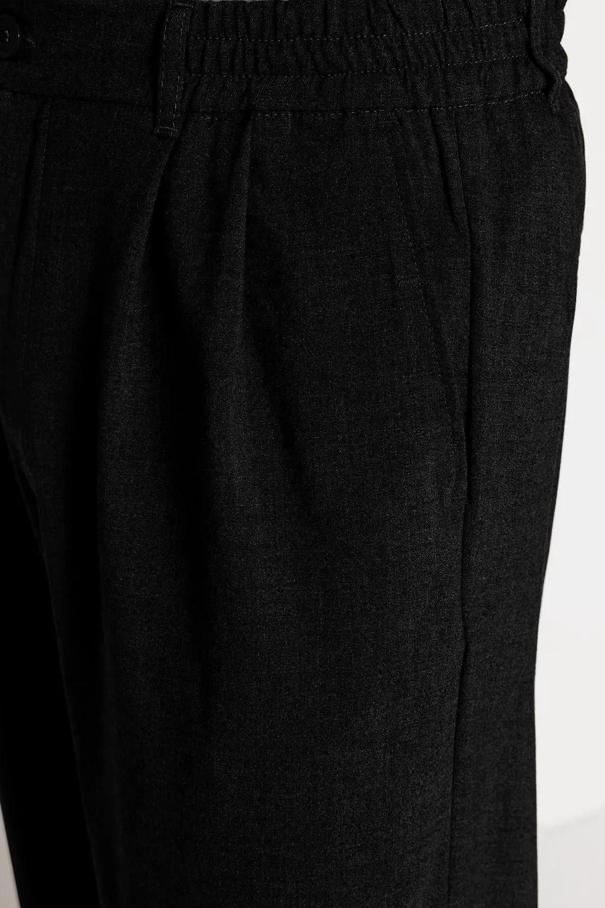 Black Wide Leg Pants, BLACK, large image number 7