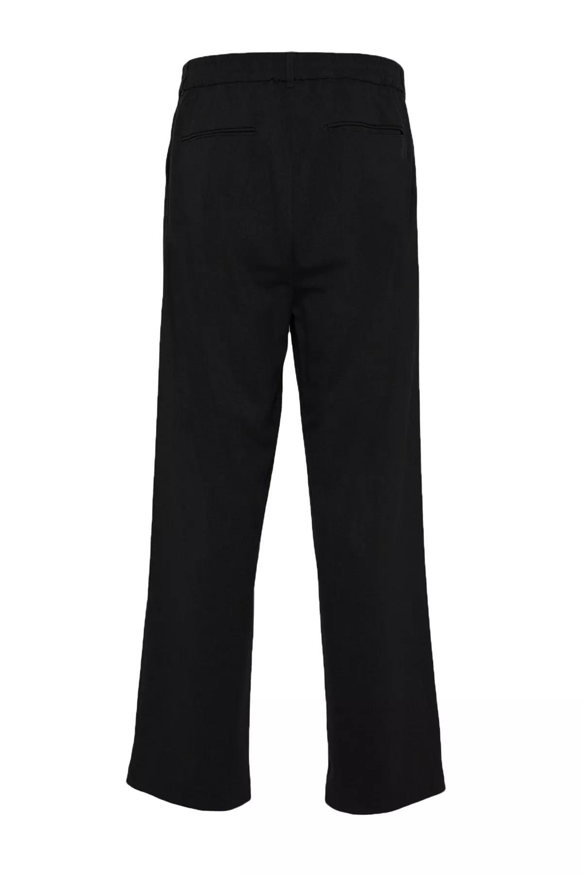 Black Wide Leg Pants, BLACK, large image number 8