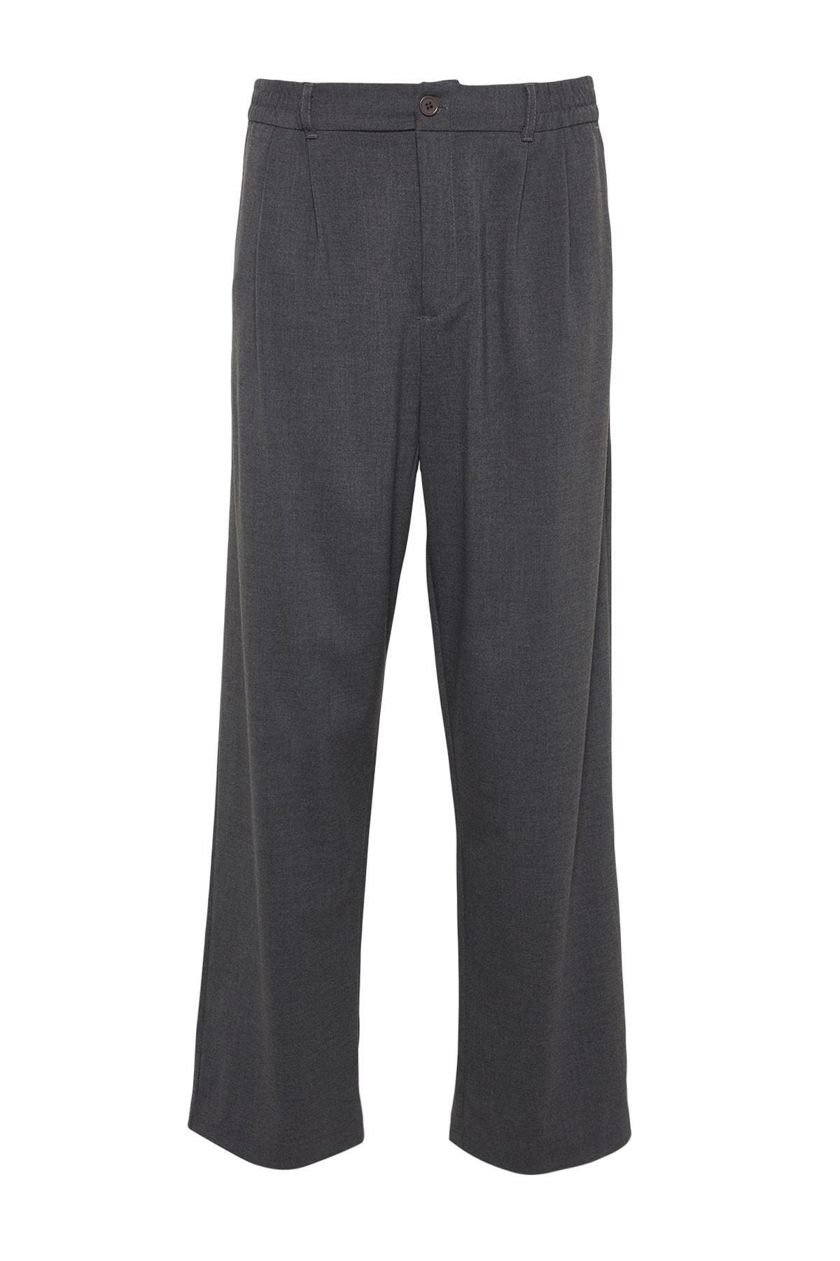 Trendyol - Gray Wide Leg Pants