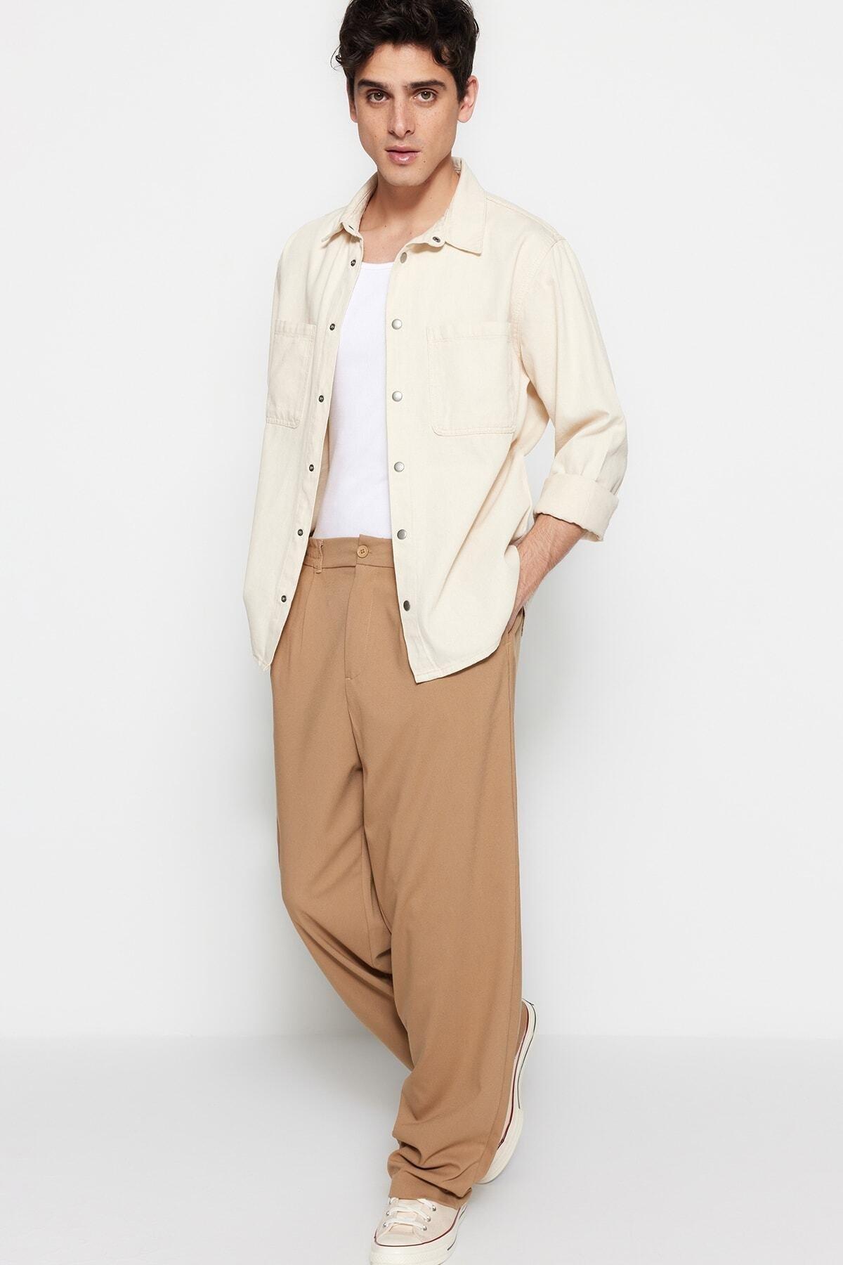 Brown Wide Leg Pants, , large image number 4