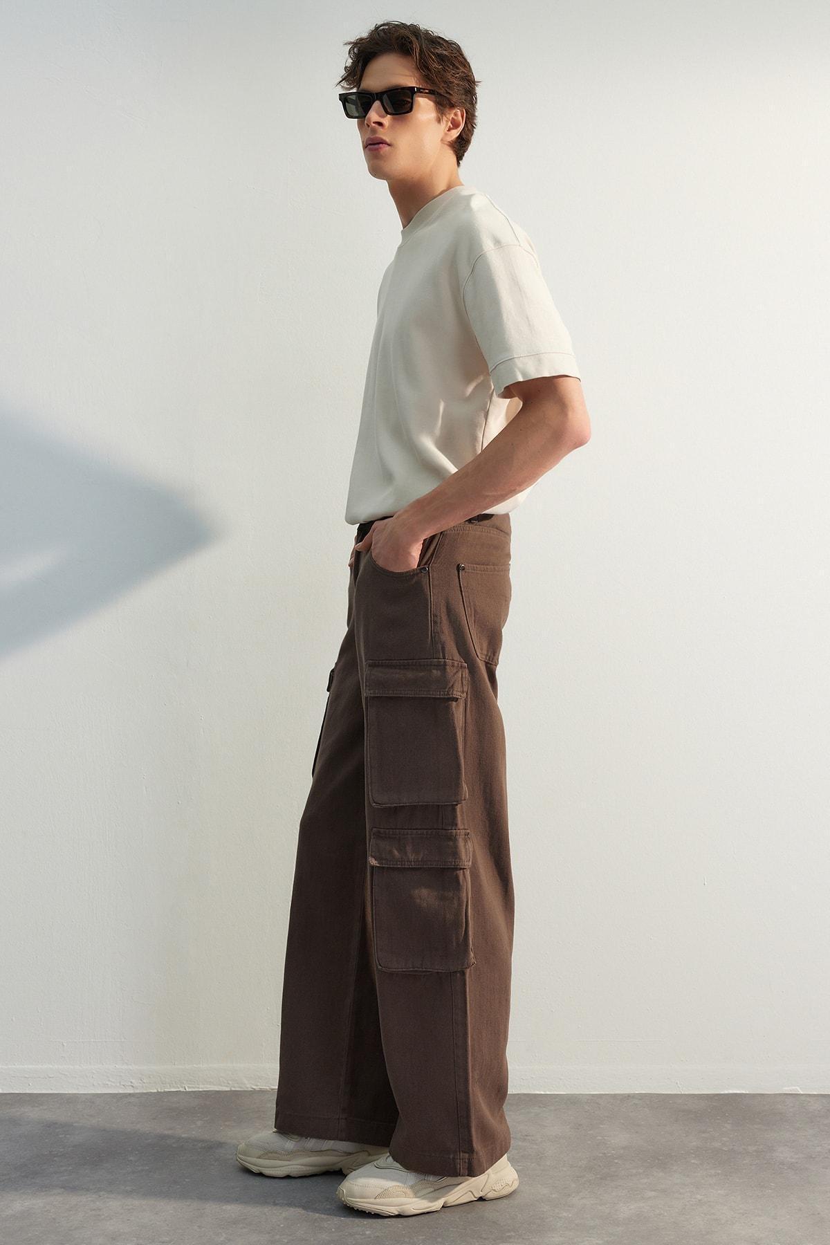 Brown Wide Leg Pants, , large image number 2