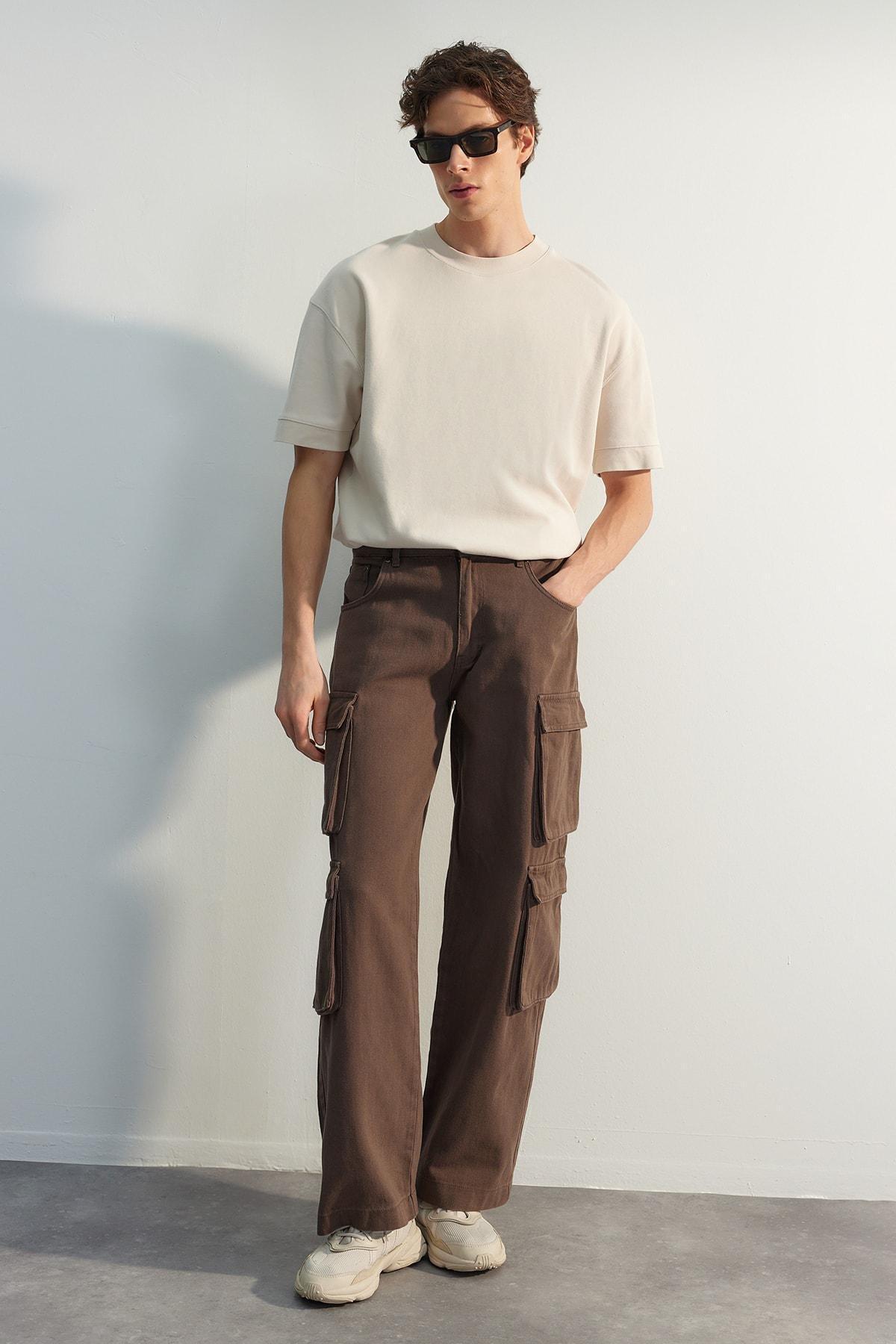 Brown Wide Leg Pants, , large image number 3