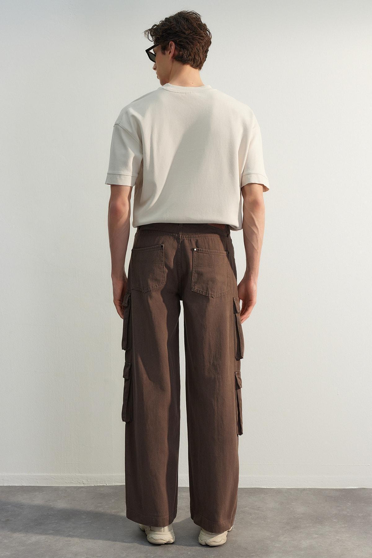 Brown Wide Leg Pants, , large image number 4